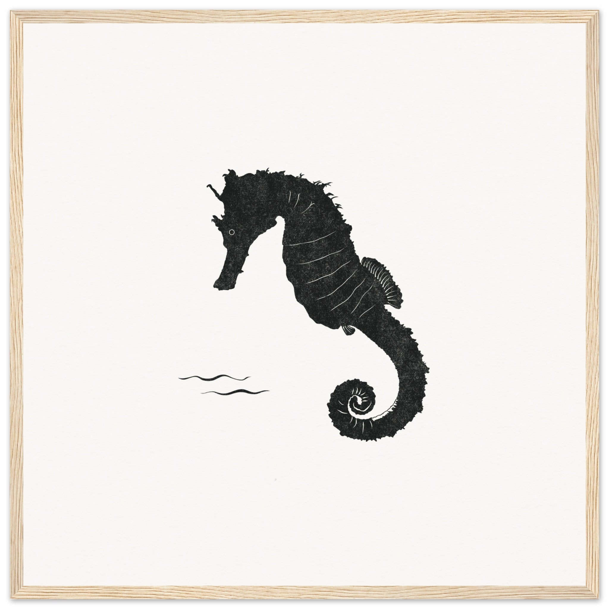 Seahorse [framed print] - Minimalist Art - Barbara Gomes Arts
