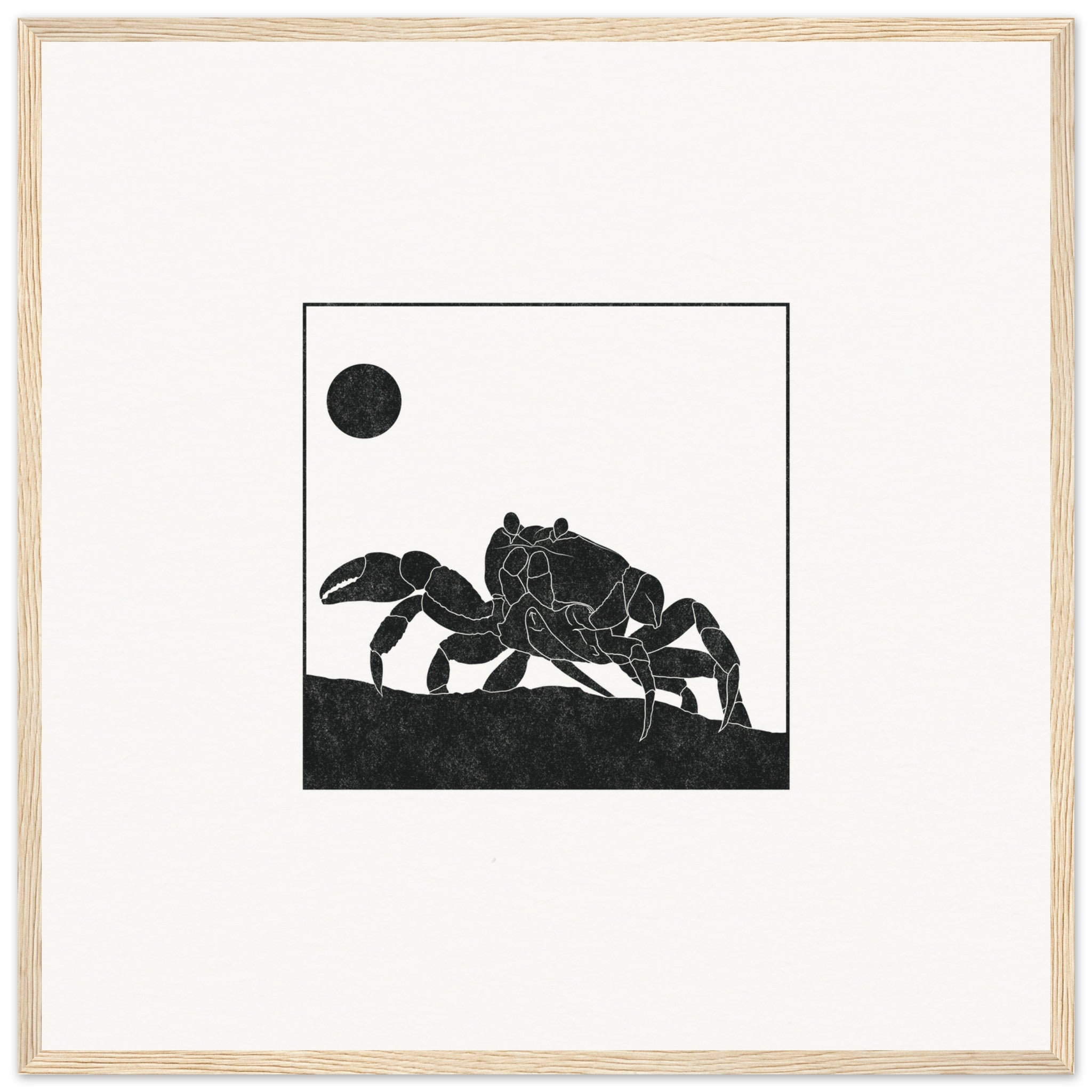 Crab [framed print] - Minimalist Art - Barbara Gomes Arts