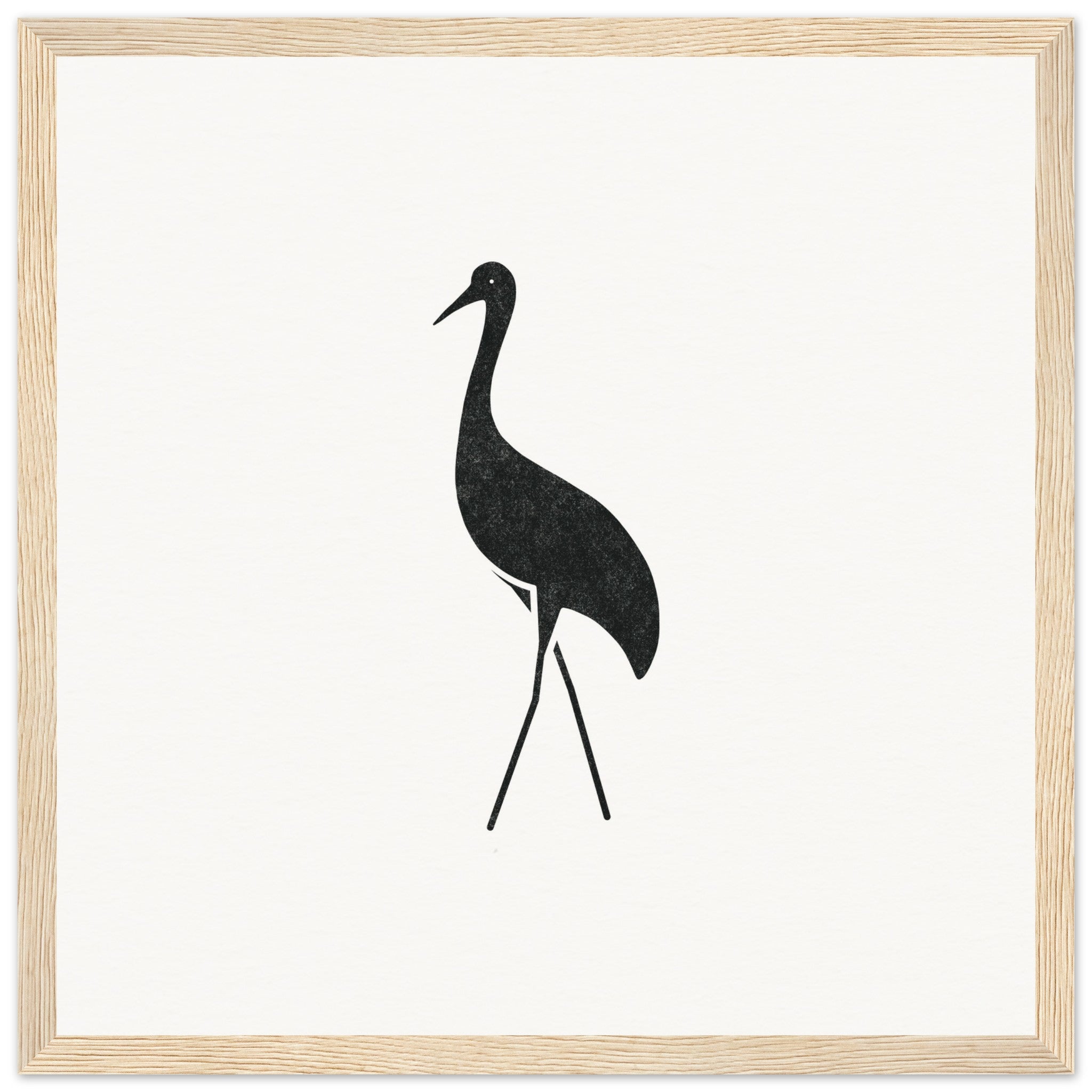 Sandhill Crane [framed print] - Minimalist Art - Barbara Gomes Arts