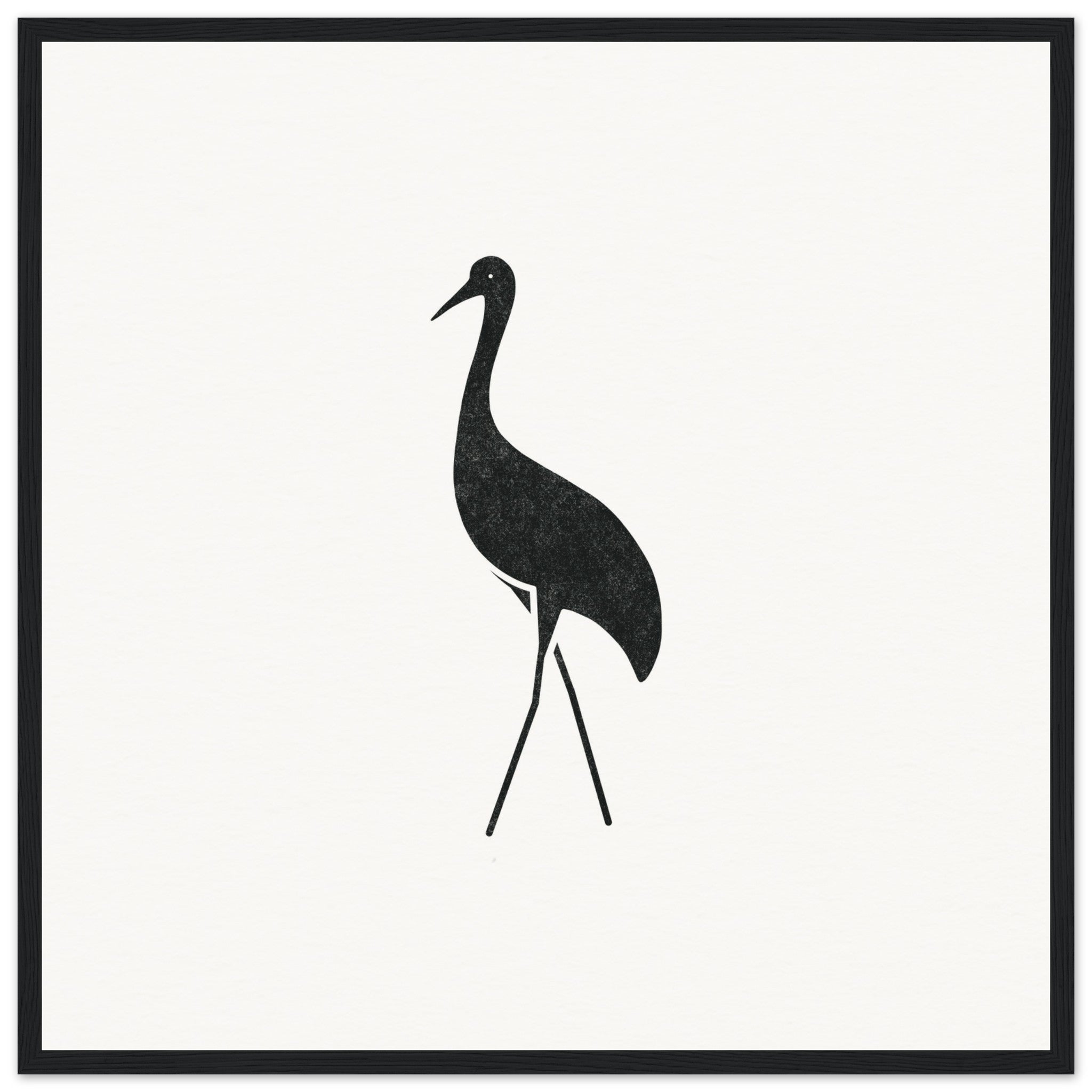 Sandhill Crane [framed print] - Minimalist Art - Barbara Gomes Arts