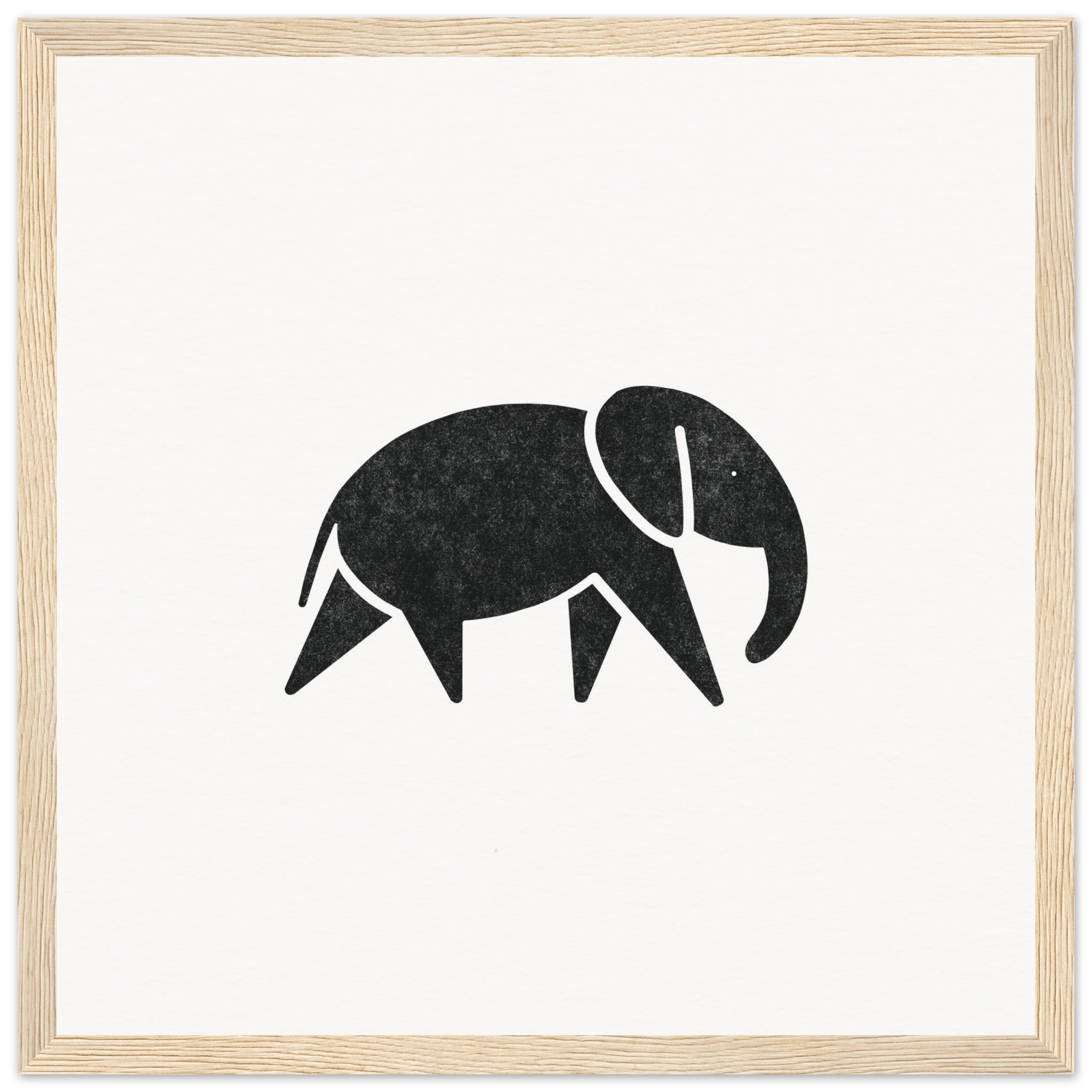 Walking Elephant [framed print] - Minimalist Art - Barbara Gomes Arts