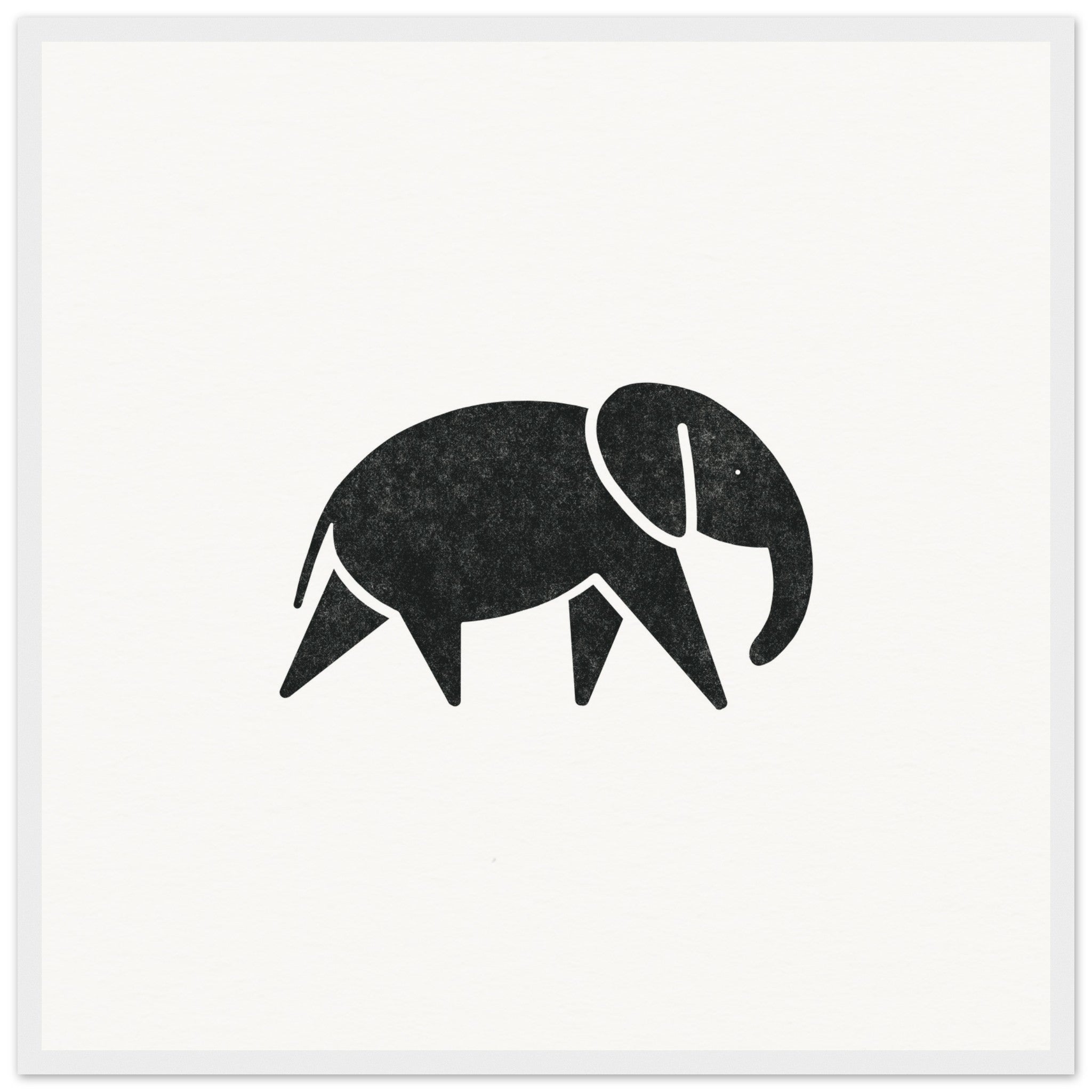 Walking Elephant [framed print] - Minimalist Art - Barbara Gomes Arts