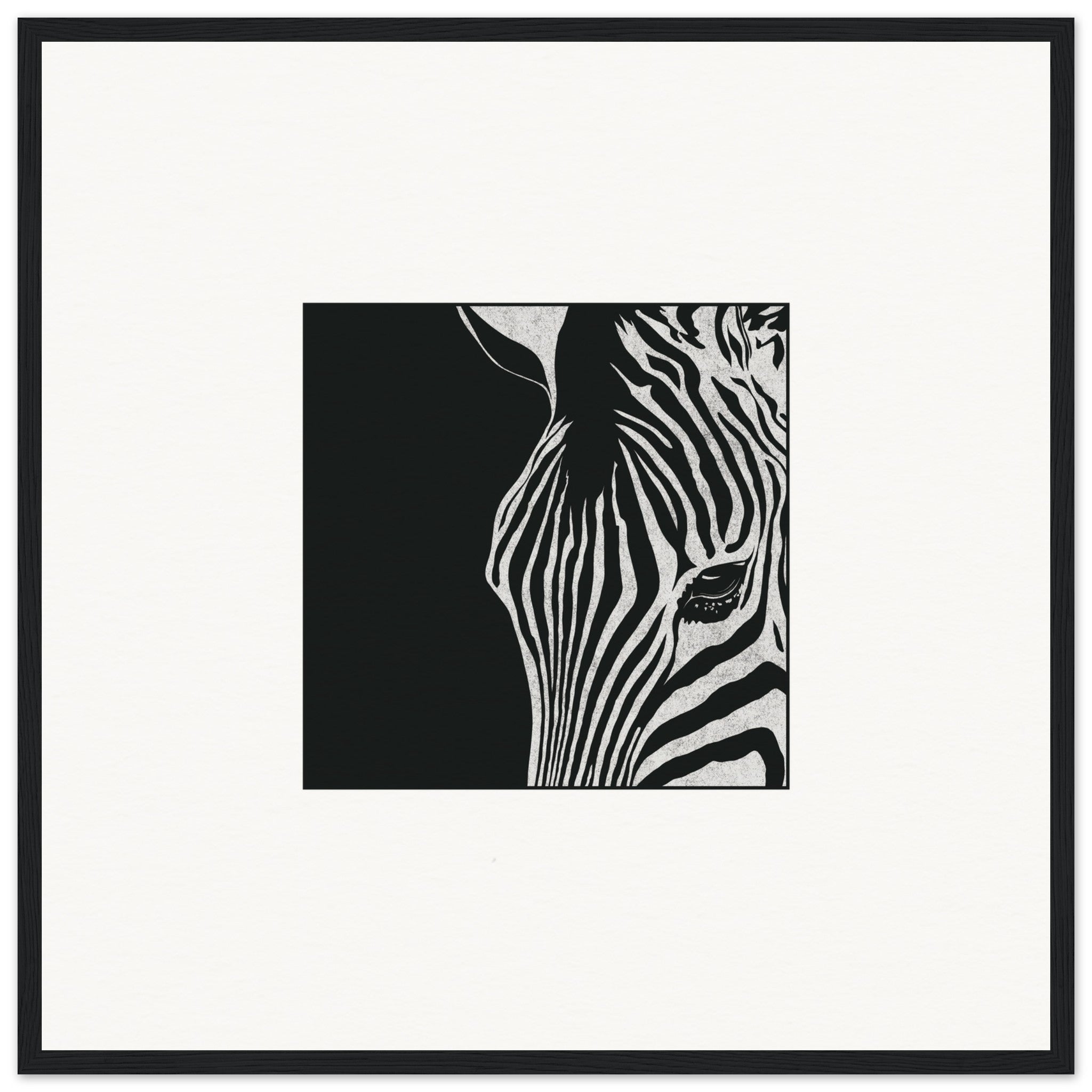 Zebra [framed print] - Minimalist Art - Barbara Gomes Arts