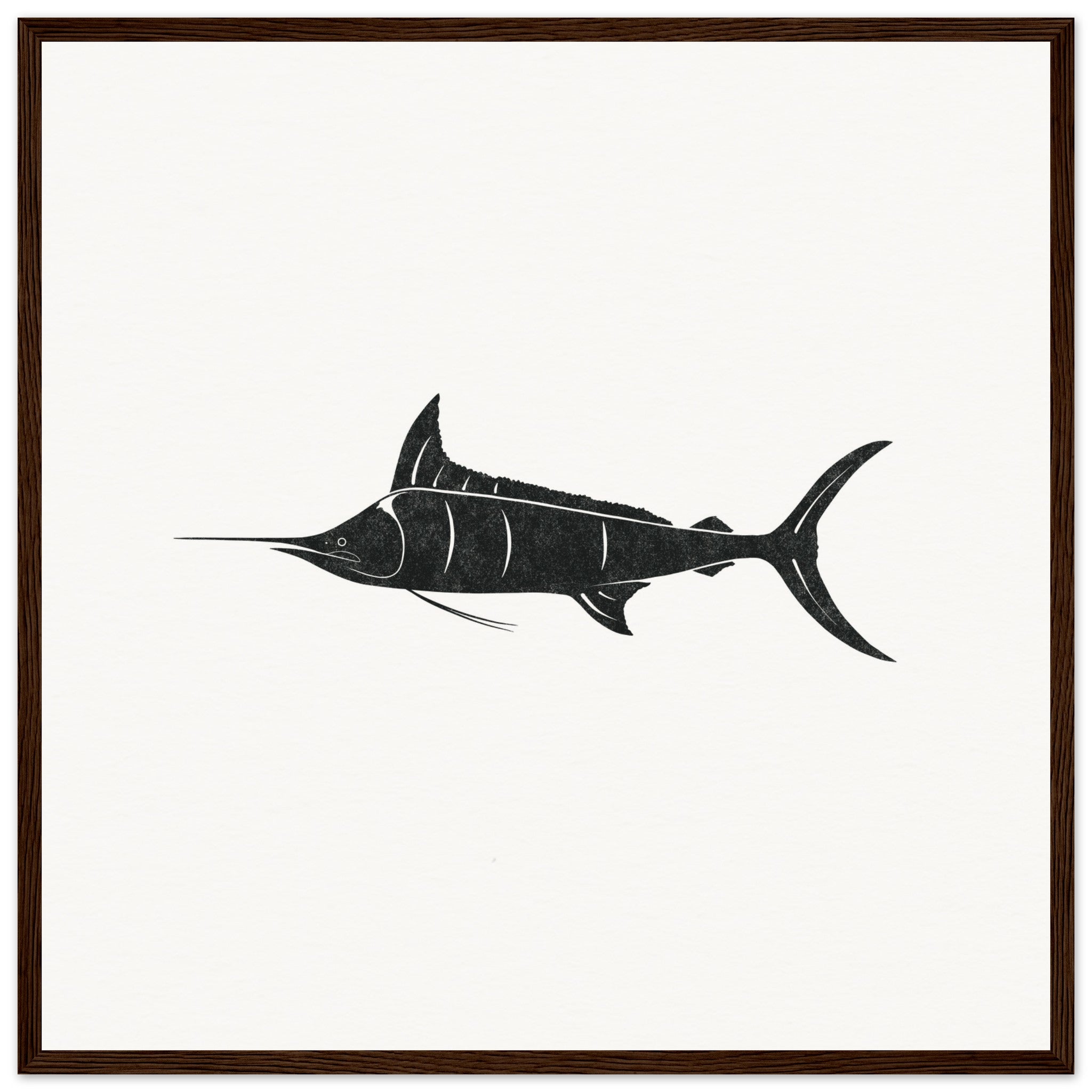 Marlin Fish [framed print] - Minimalist Art - Barbara Gomes Arts