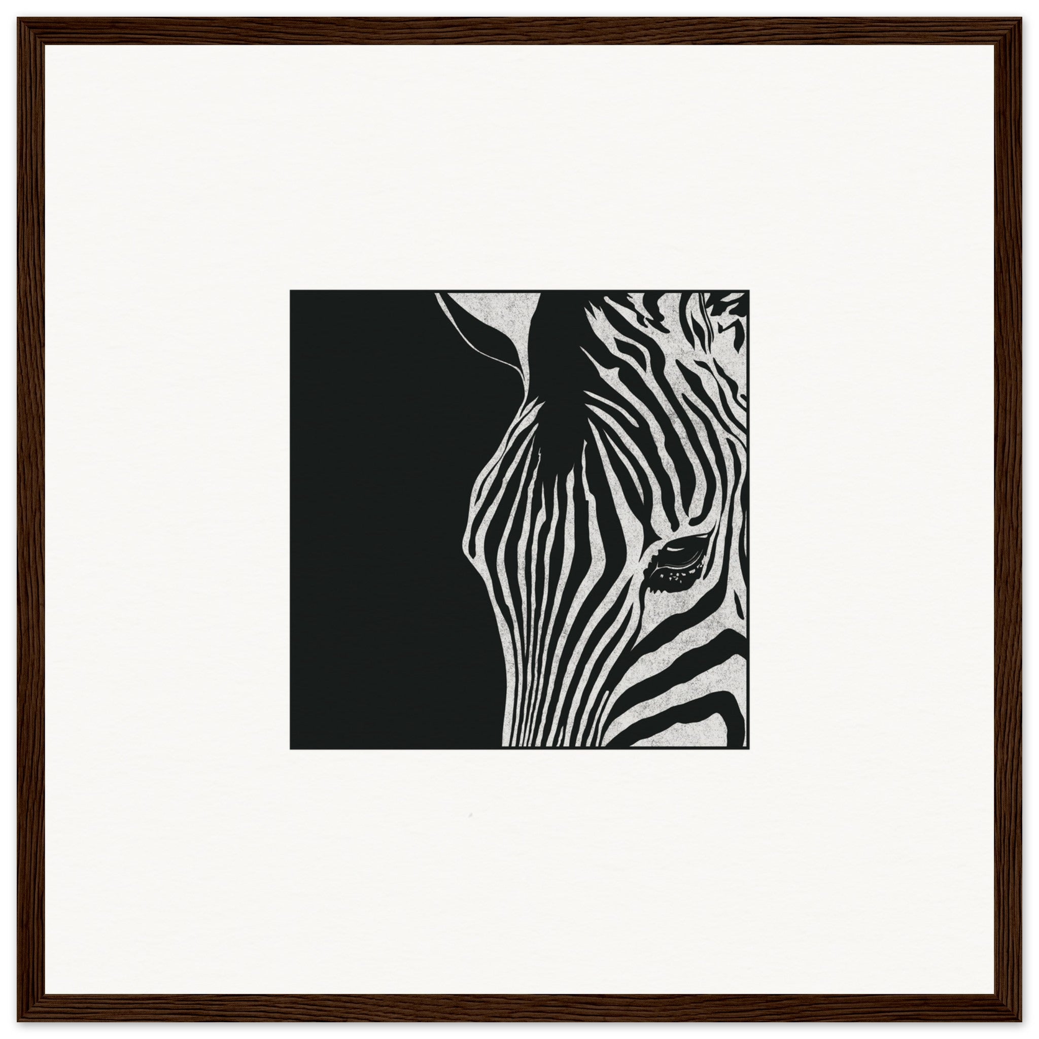 Zebra [framed print] - Minimalist Art - Barbara Gomes Arts