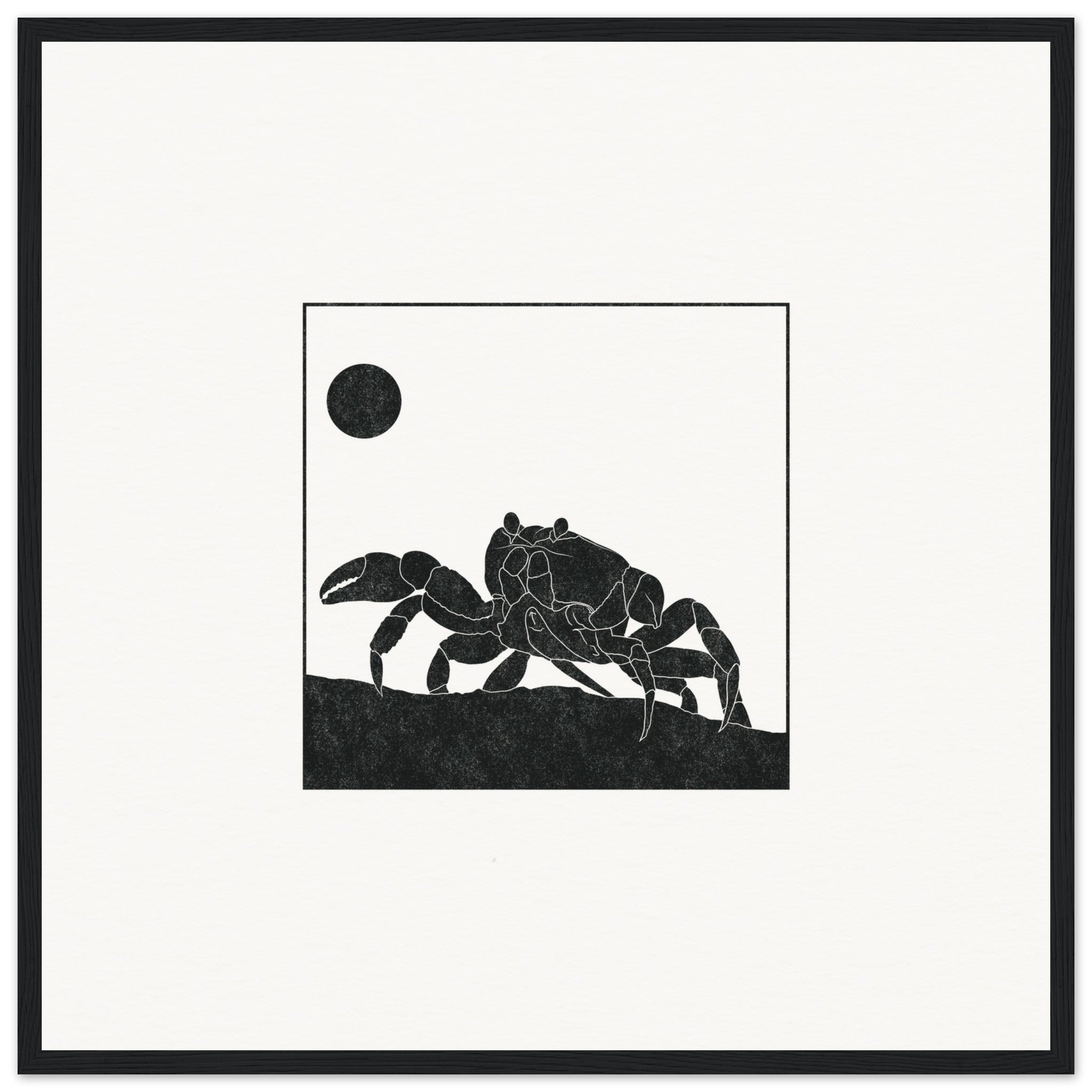 Crab [framed print] - Minimalist Art - Barbara Gomes Arts