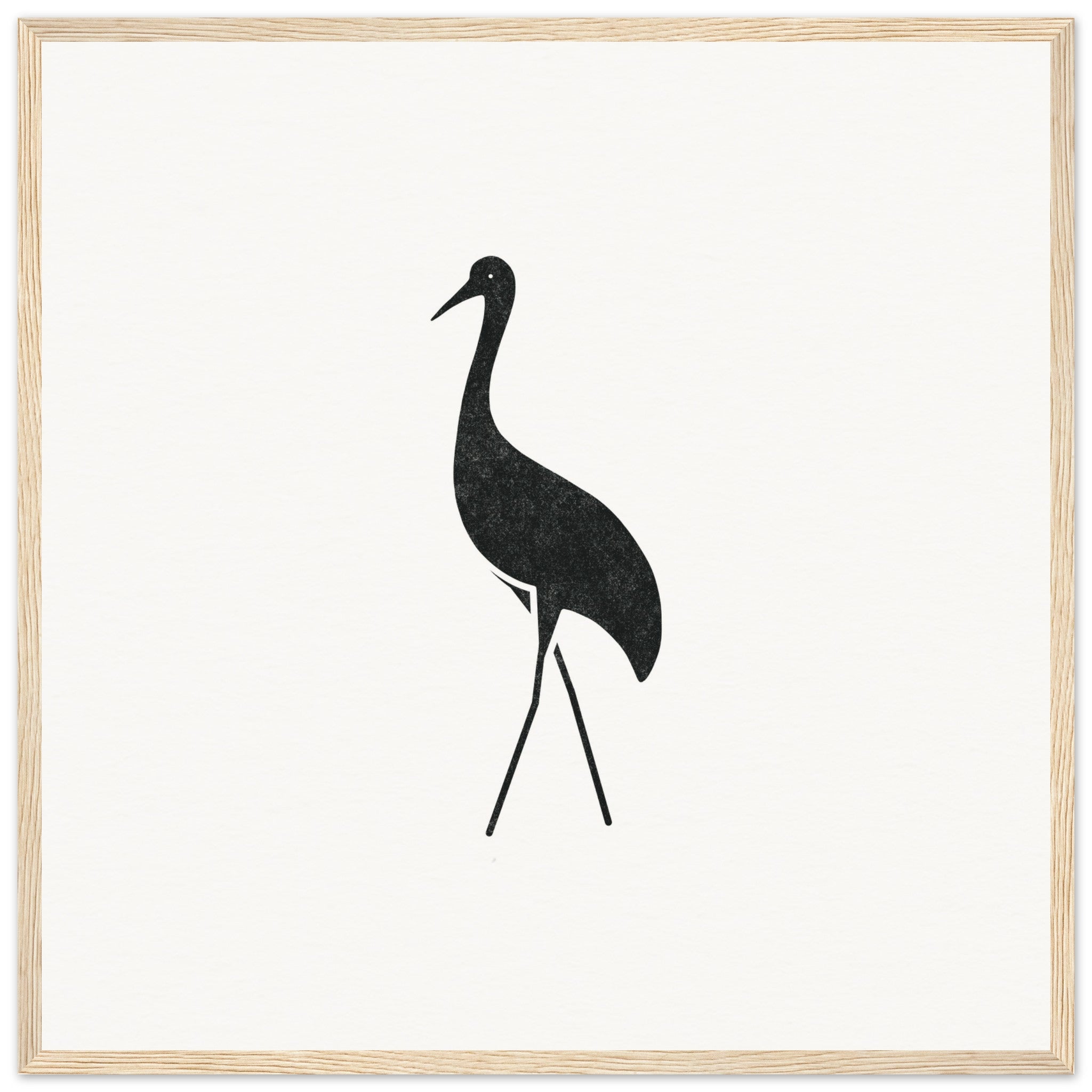 Sandhill Crane [framed print] - Minimalist Art - Barbara Gomes Arts