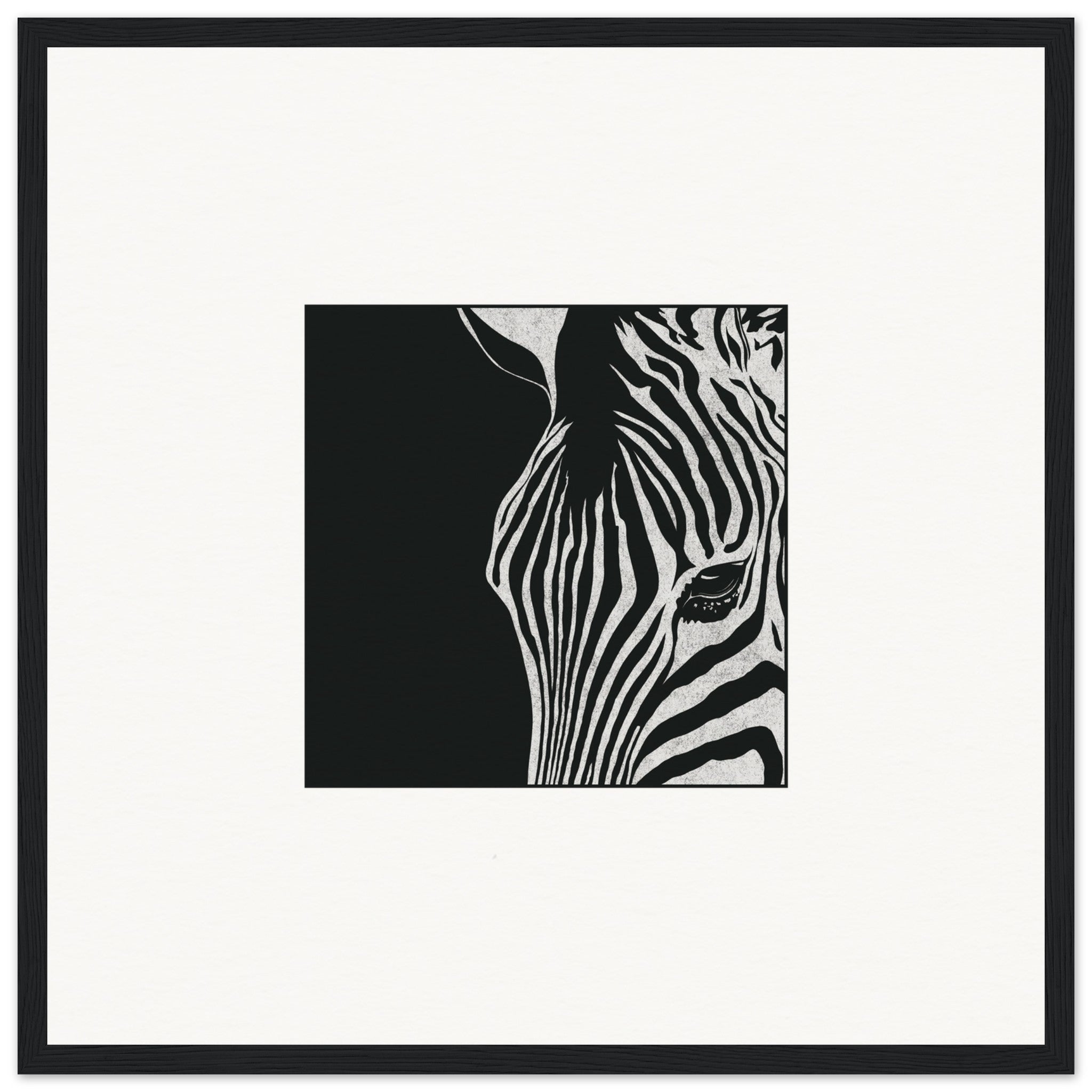 Zebra [framed print] - Minimalist Art - Barbara Gomes Arts