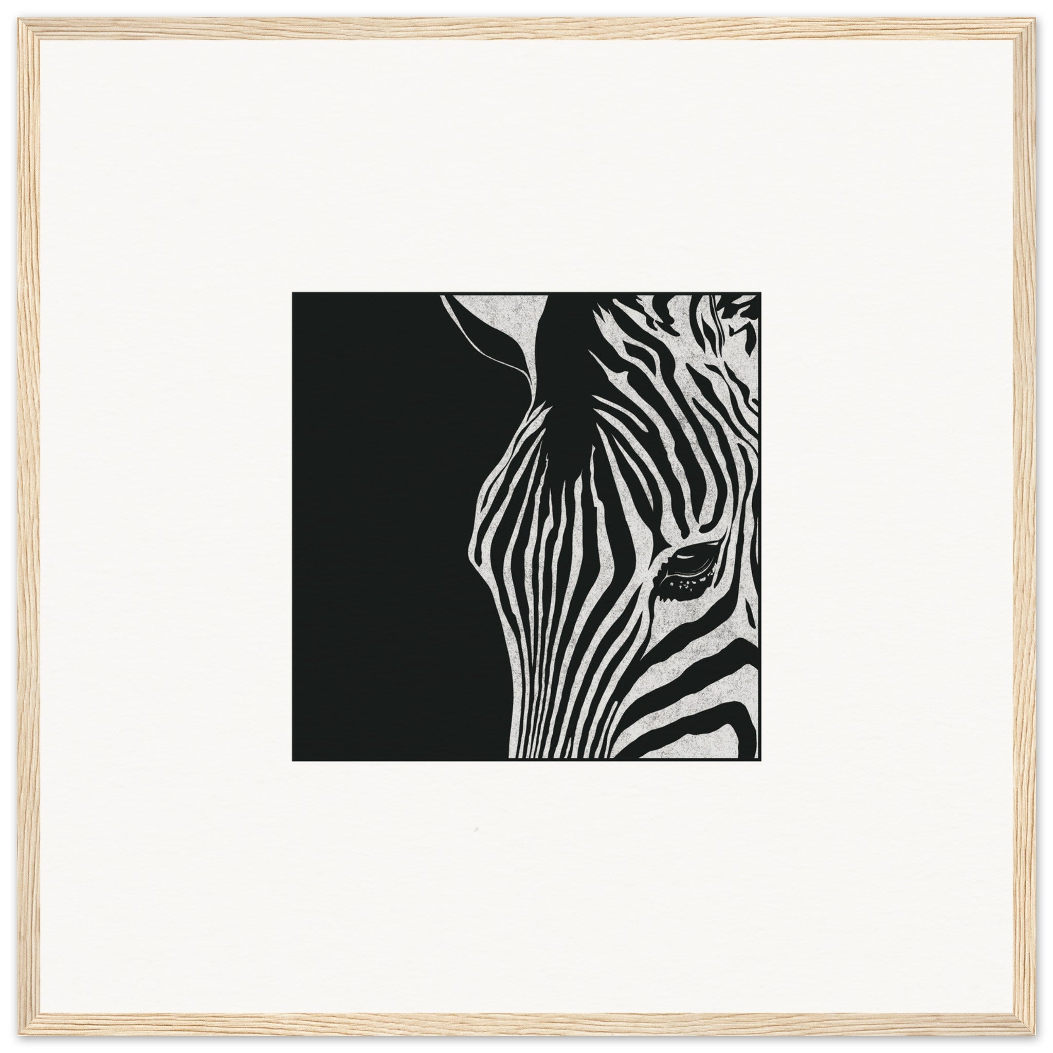 Zebra [framed print] - Minimalist Art - Barbara Gomes Arts