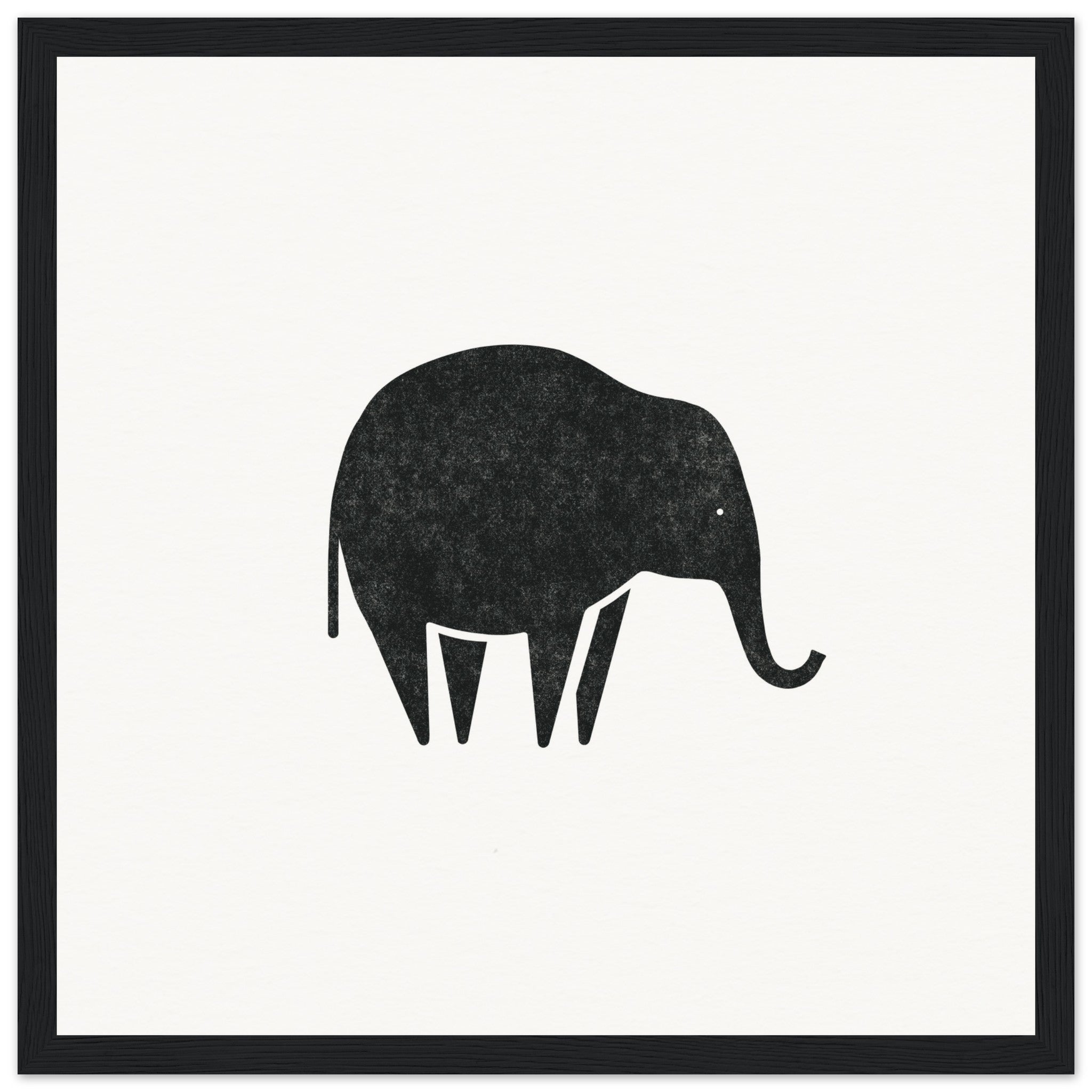 Standing Elephant [framed print] - Minimalist Art - Barbara Gomes Arts