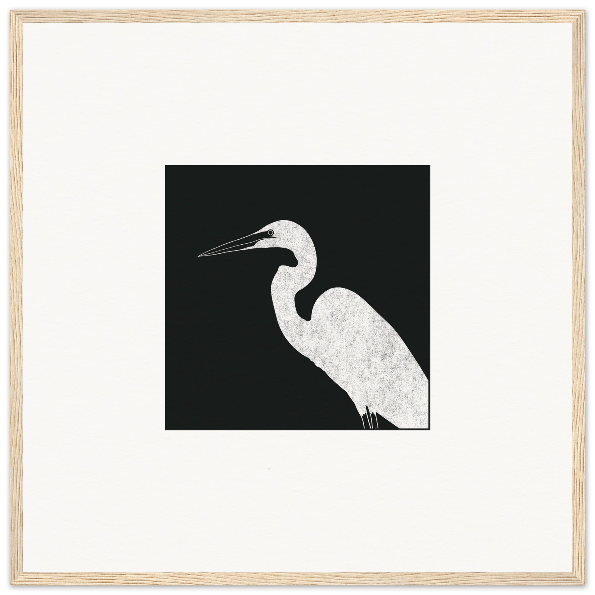 Great Egret [framed print] - Minimalist Art - Barbara Gomes Arts