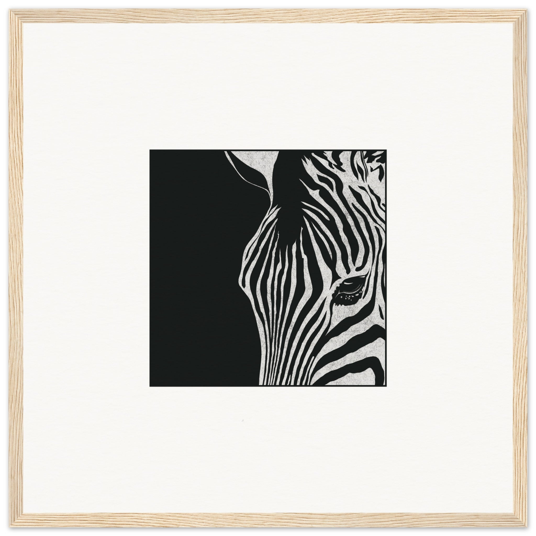 Zebra [framed print] - Minimalist Art - Barbara Gomes Arts