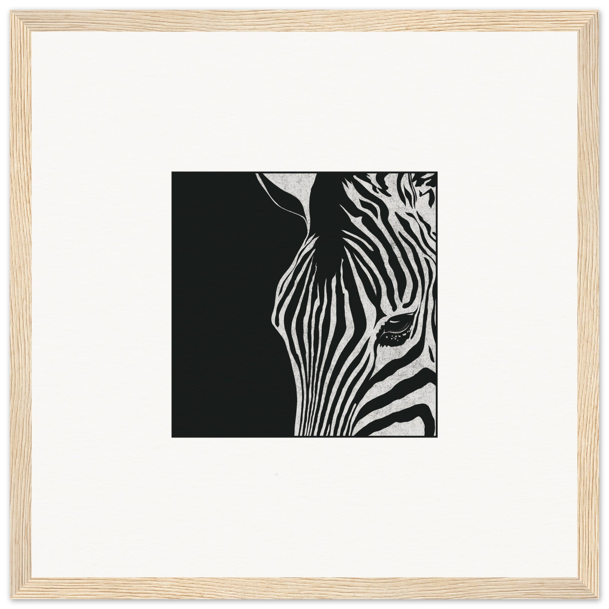 Zebra [framed print] - Minimalist Art - Barbara Gomes Arts