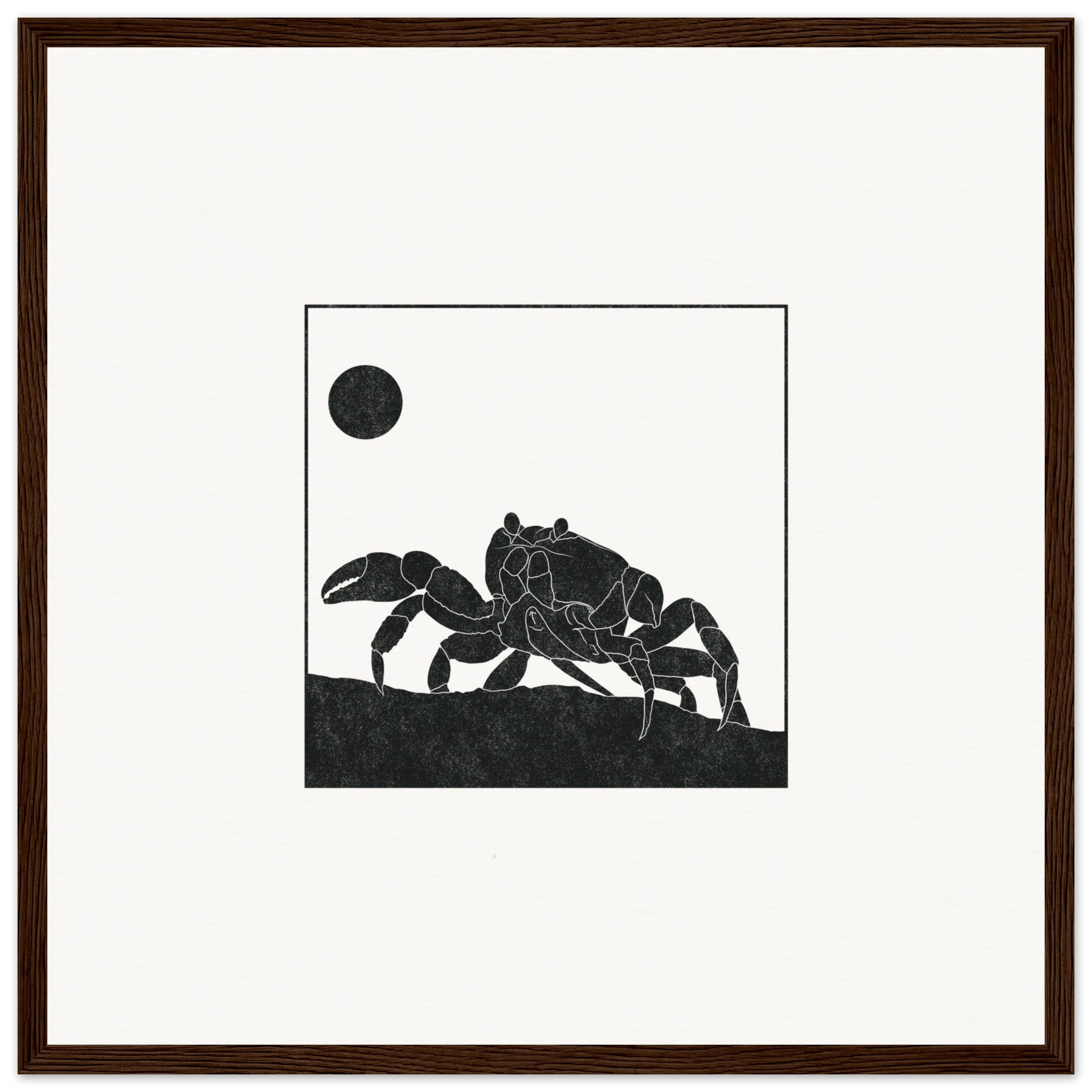 Crab [framed print] - Minimalist Art - Barbara Gomes Arts