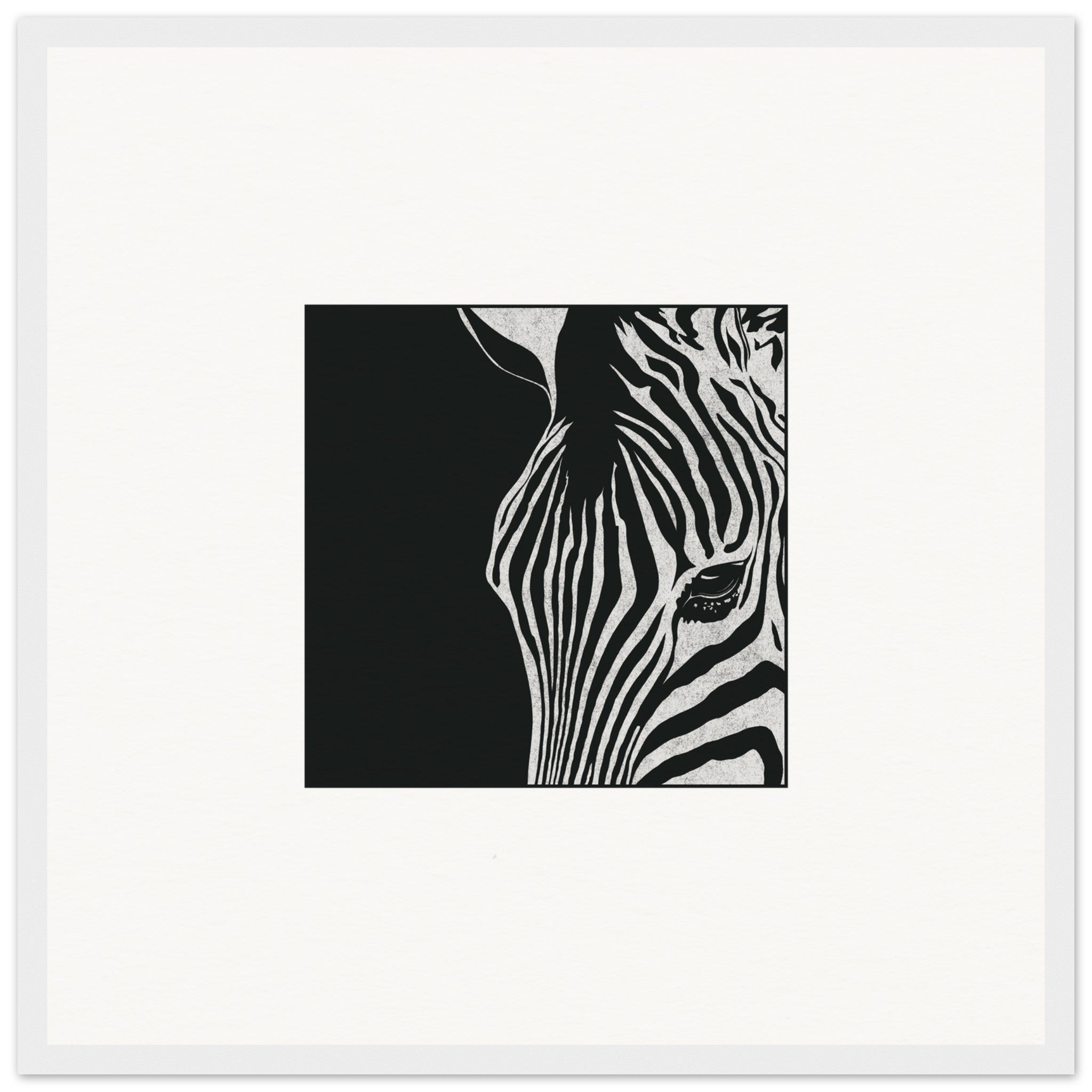Zebra [framed print] - Minimalist Art - Barbara Gomes Arts