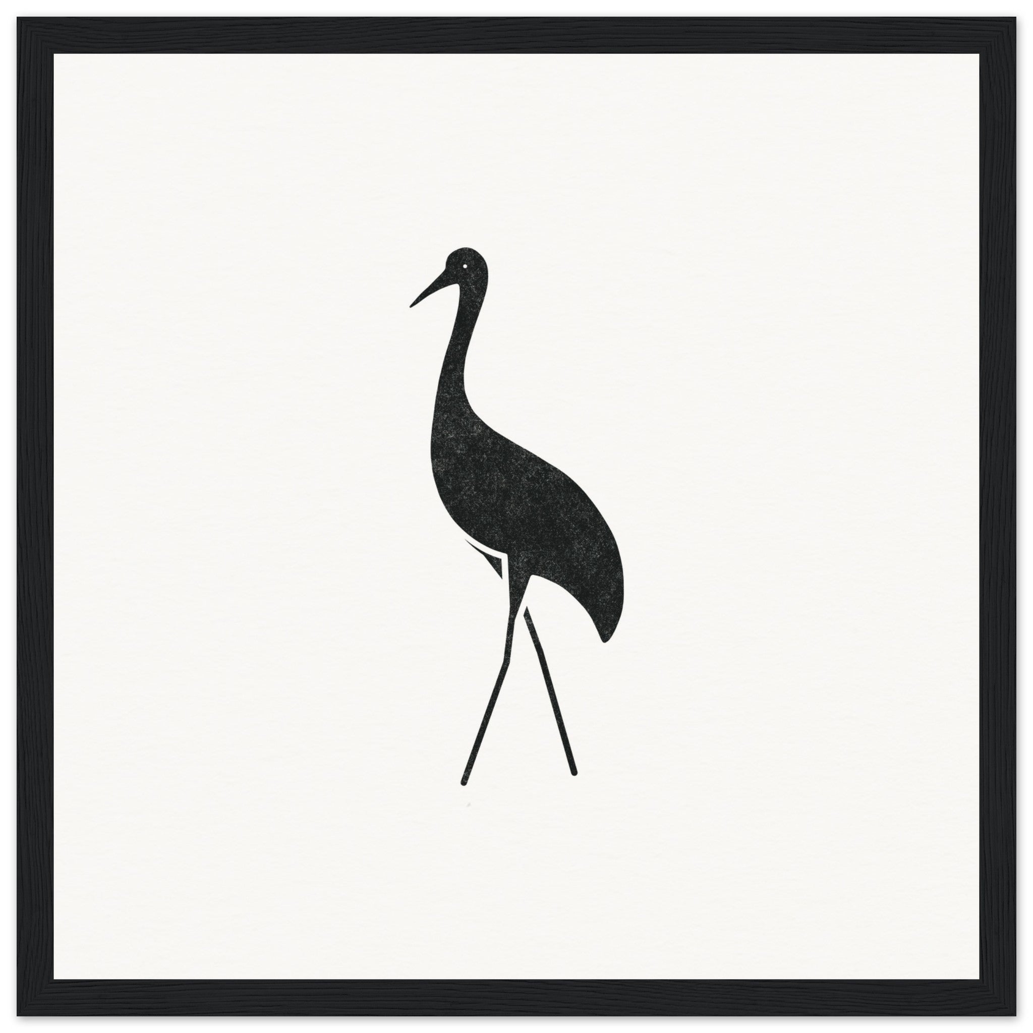 Sandhill Crane [framed print] - Minimalist Art - Barbara Gomes Arts
