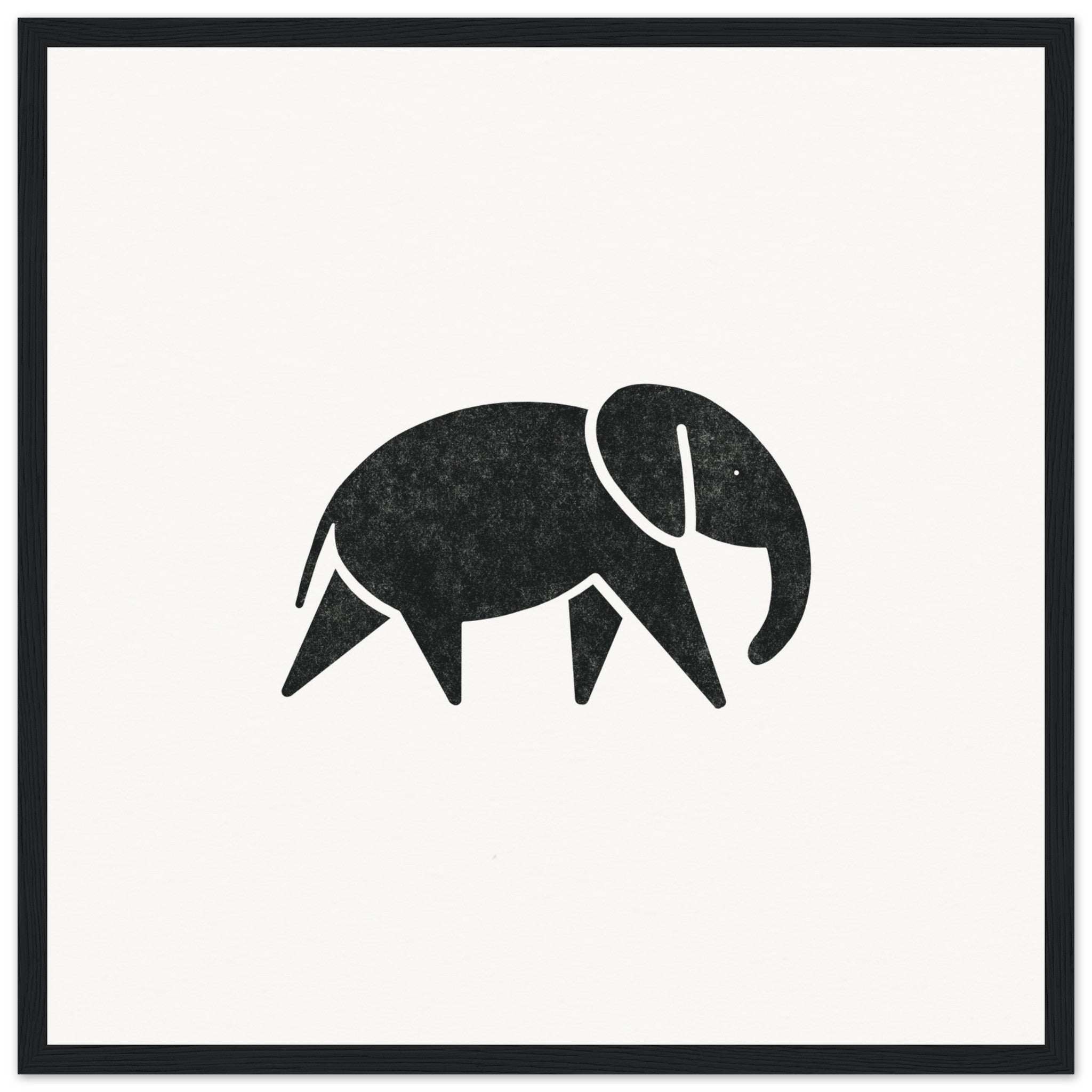 Walking Elephant [framed print] - Minimalist Art - Barbara Gomes Arts