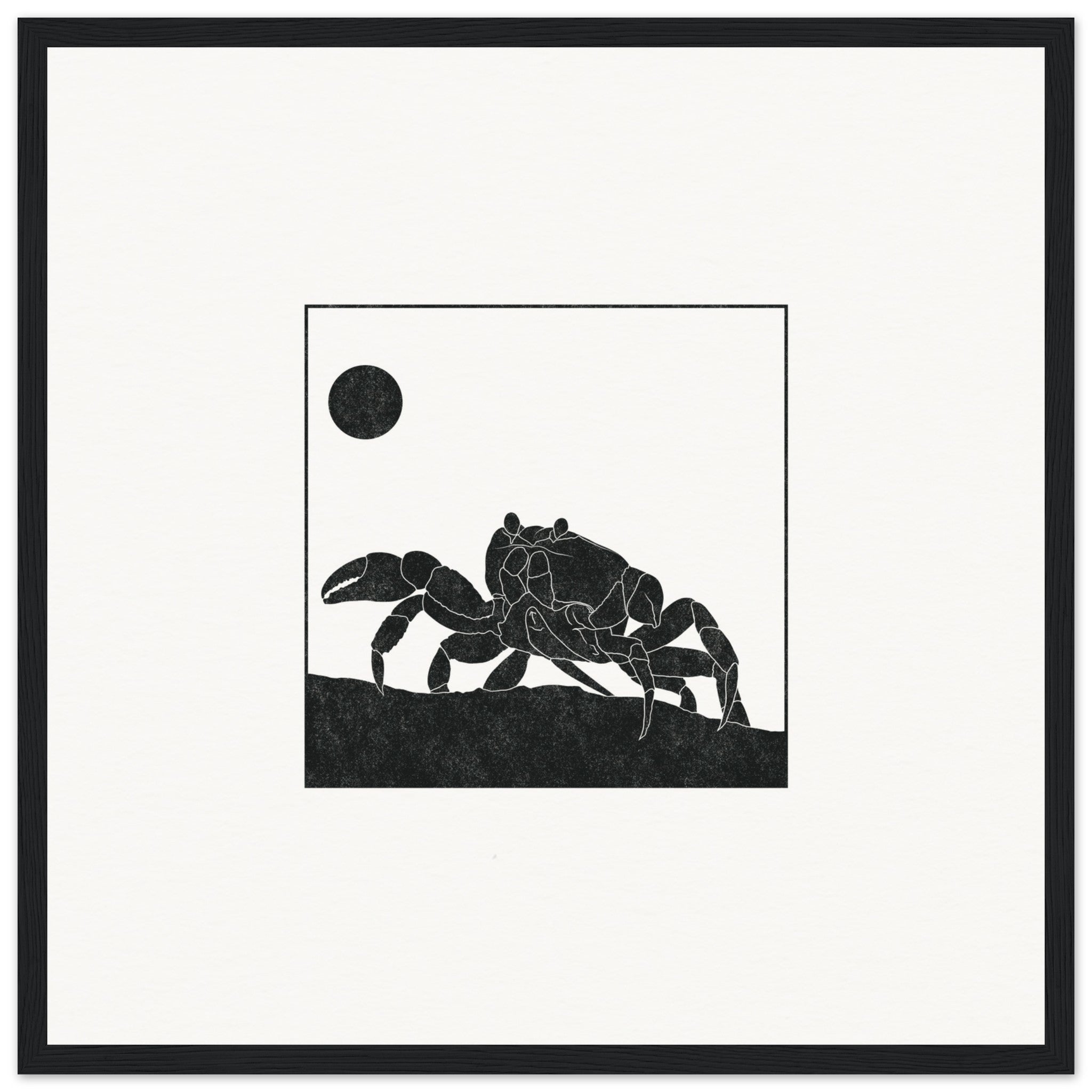 Crab [framed print] - Minimalist Art - Barbara Gomes Arts