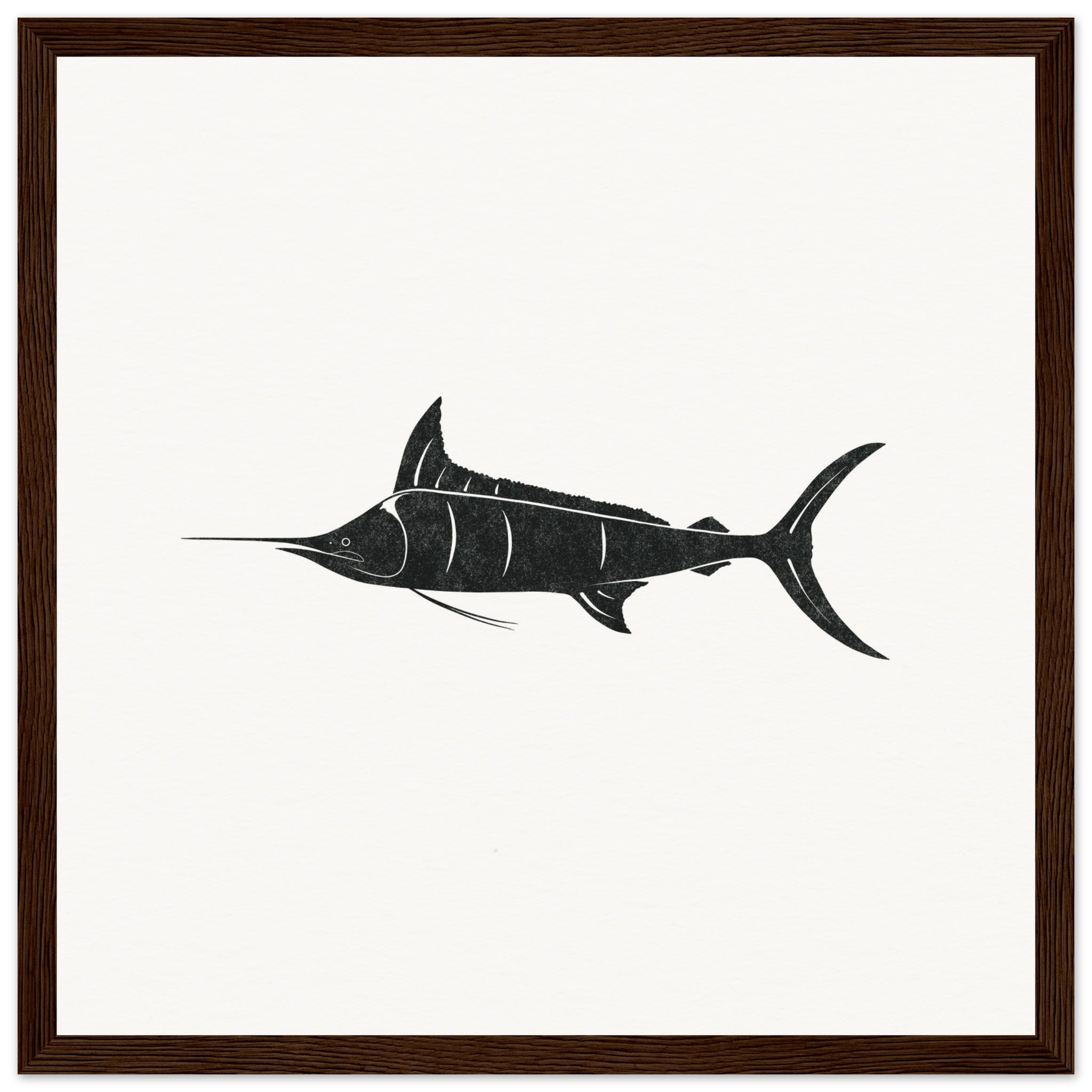 Marlin Fish [framed print] - Minimalist Art - Barbara Gomes Arts