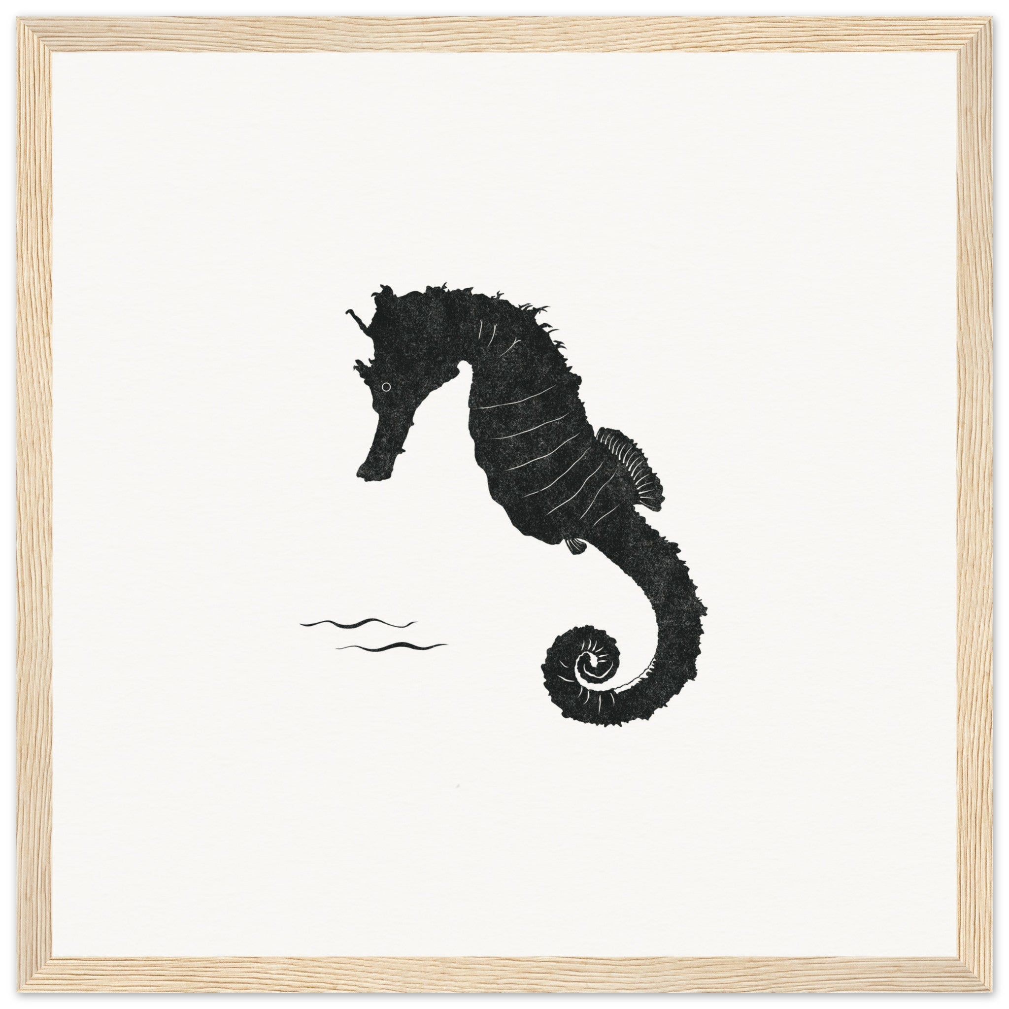 Seahorse [framed print] - Minimalist Art - Barbara Gomes Arts