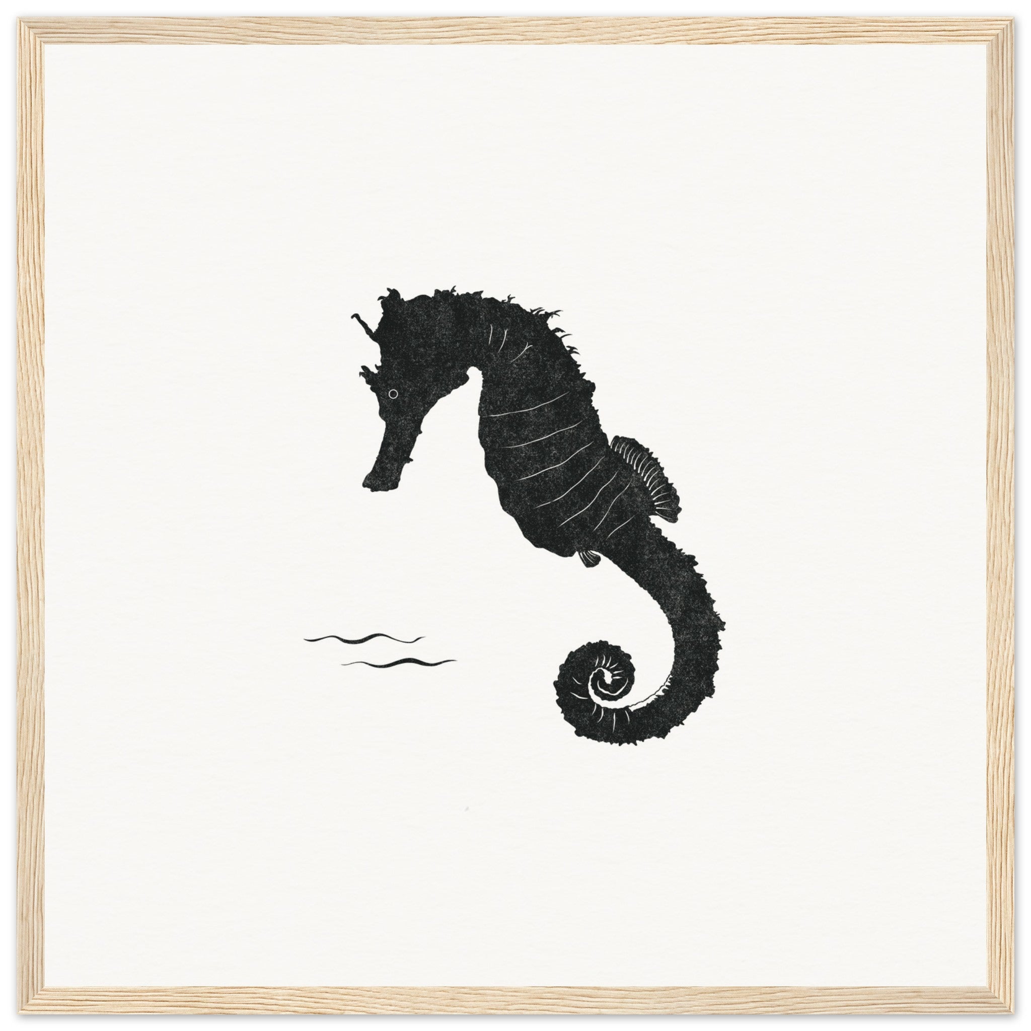 Seahorse [framed print] - Minimalist Art - Barbara Gomes Arts