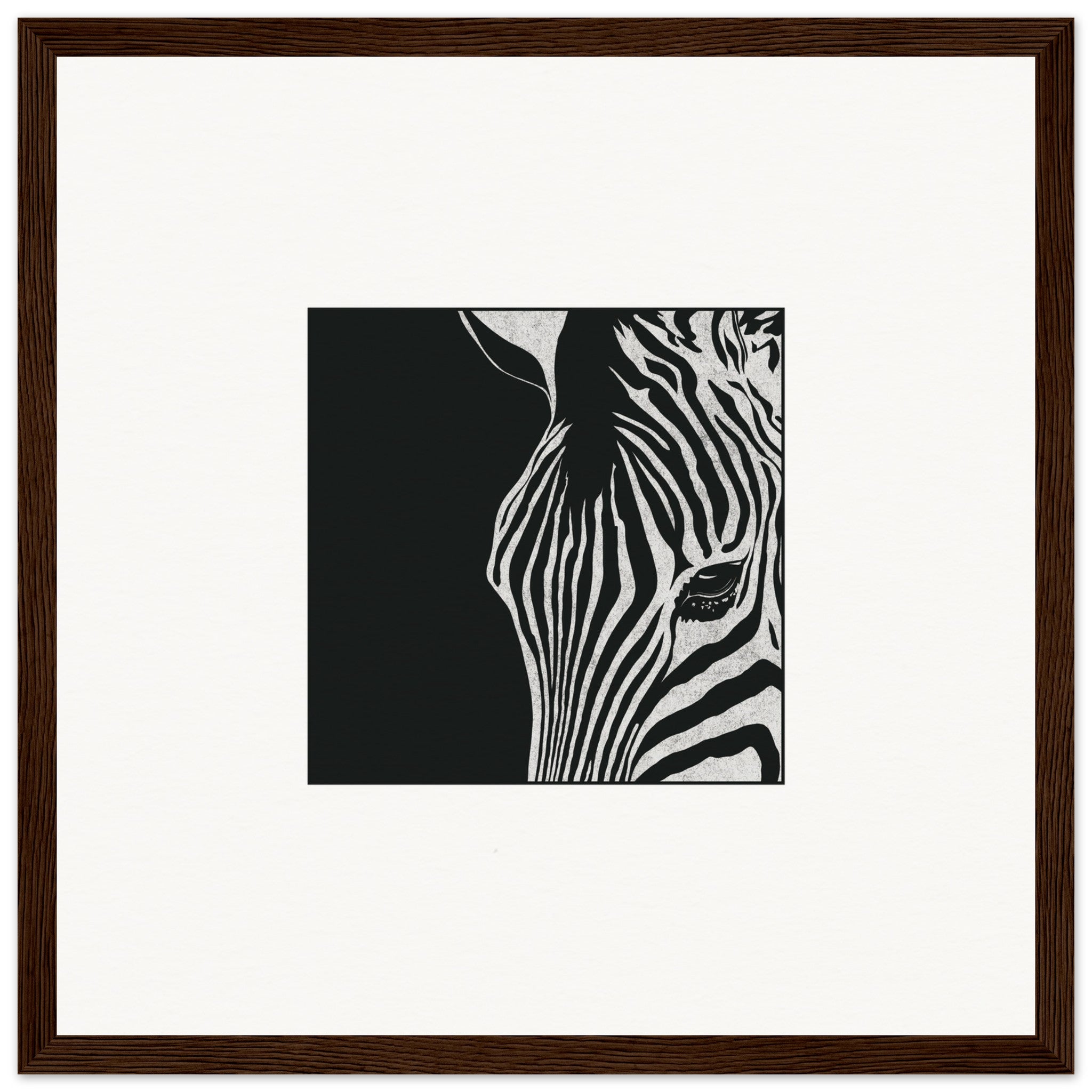 Zebra [framed print] - Minimalist Art - Barbara Gomes Arts