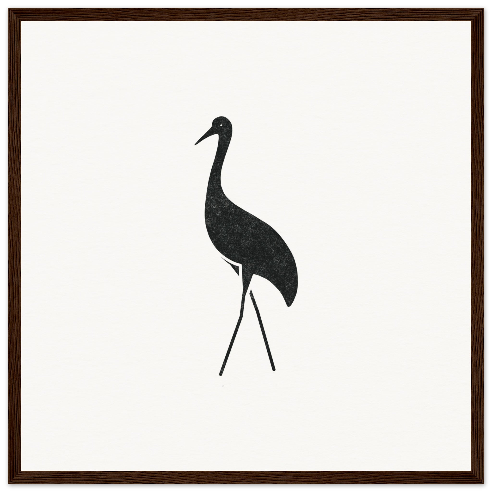Sandhill Crane [framed print] - Minimalist Art - Barbara Gomes Arts