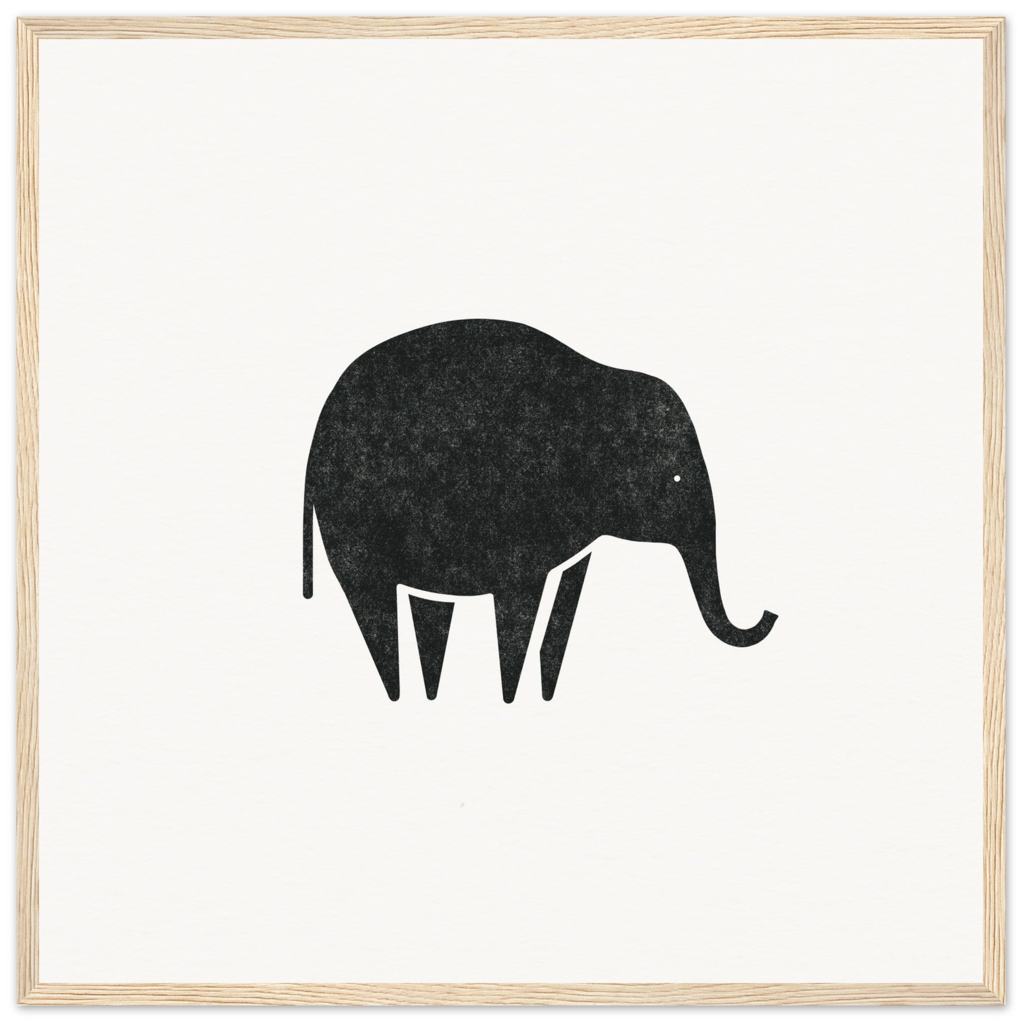 Standing Elephant [framed print] - Minimalist Art - Barbara Gomes Arts