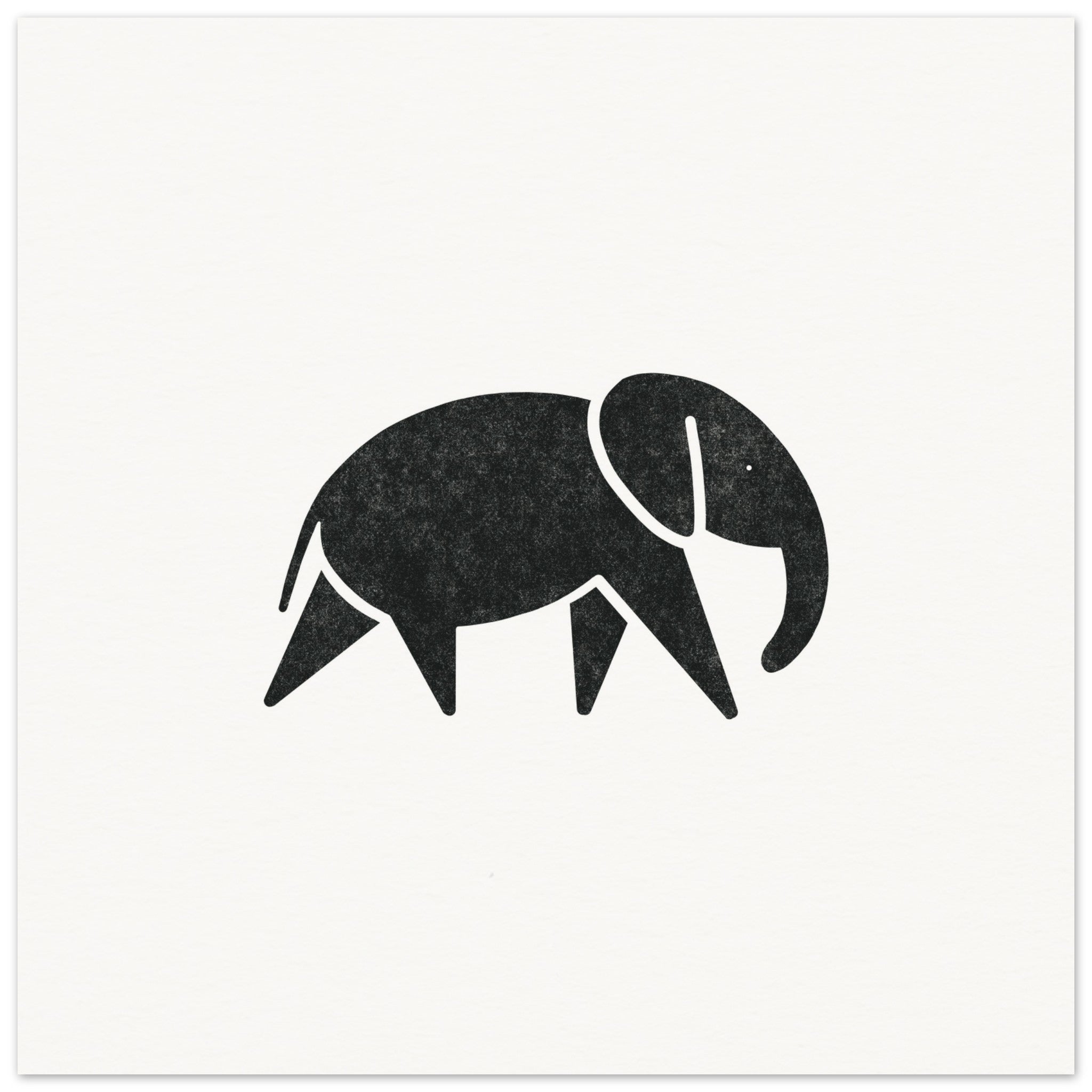 Walking Elephant [unframed poster] - Minimalist Art - Barbara Gomes Arts