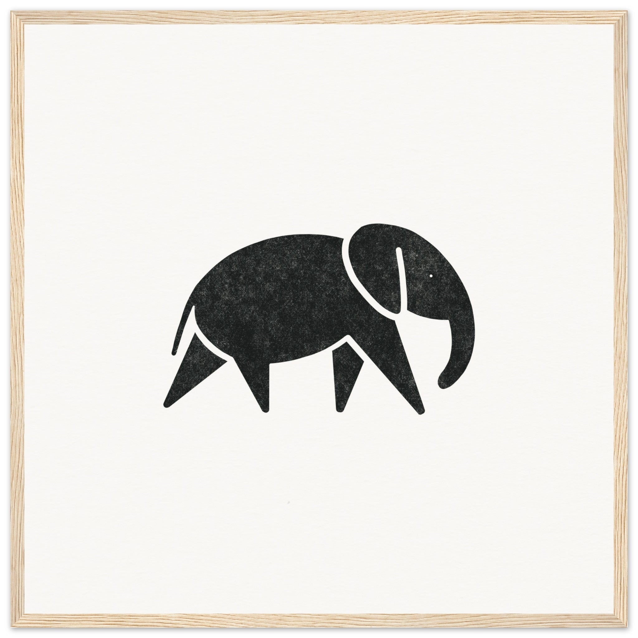 Walking Elephant [framed print] - Minimalist Art - Barbara Gomes Arts