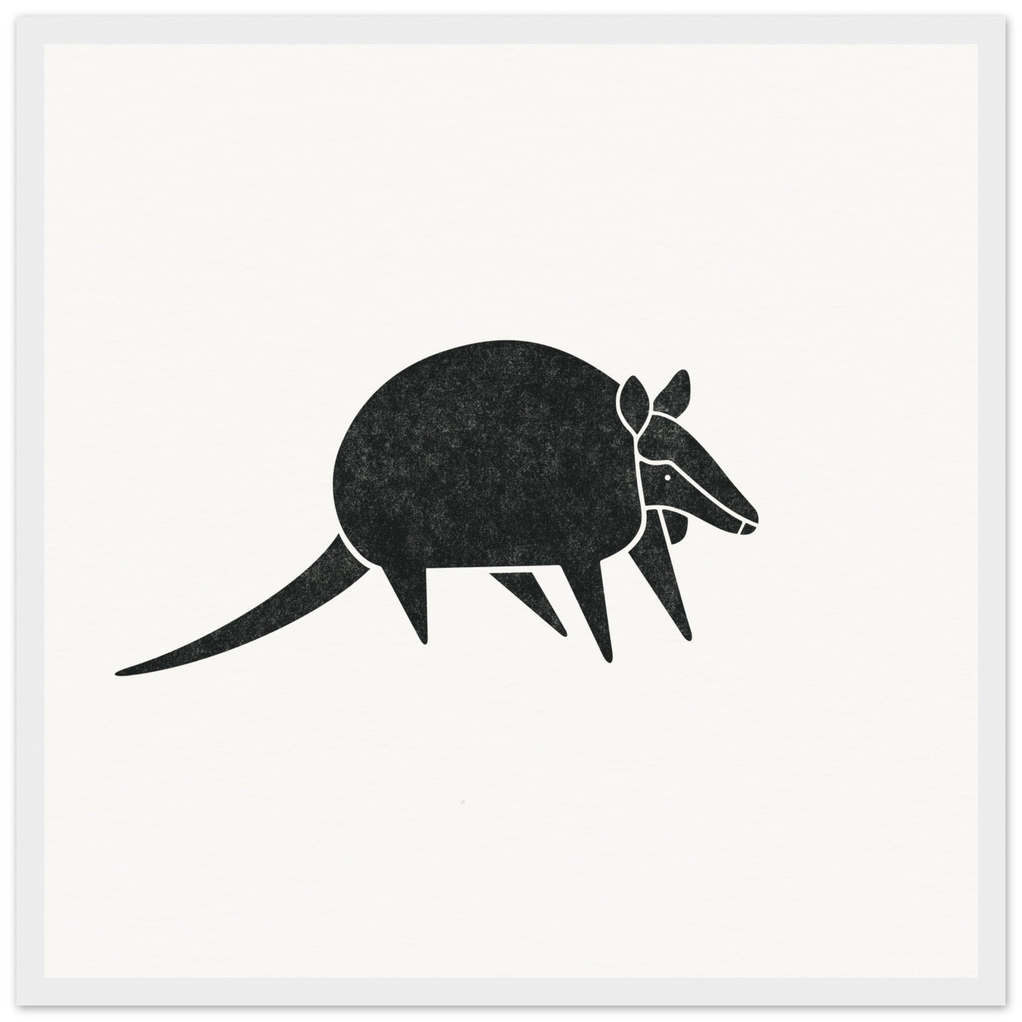 Armadillo [framed print] - Minimalist Art - Barbara Gomes Arts