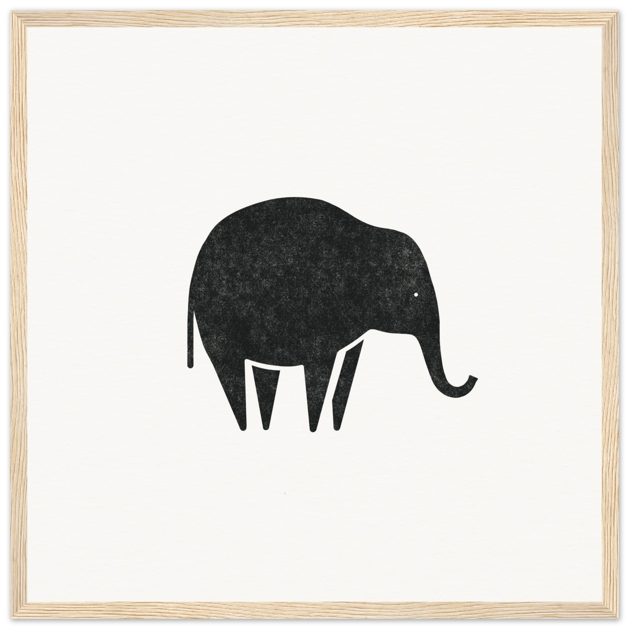 Standing Elephant [framed print] - Minimalist Art - Barbara Gomes Arts