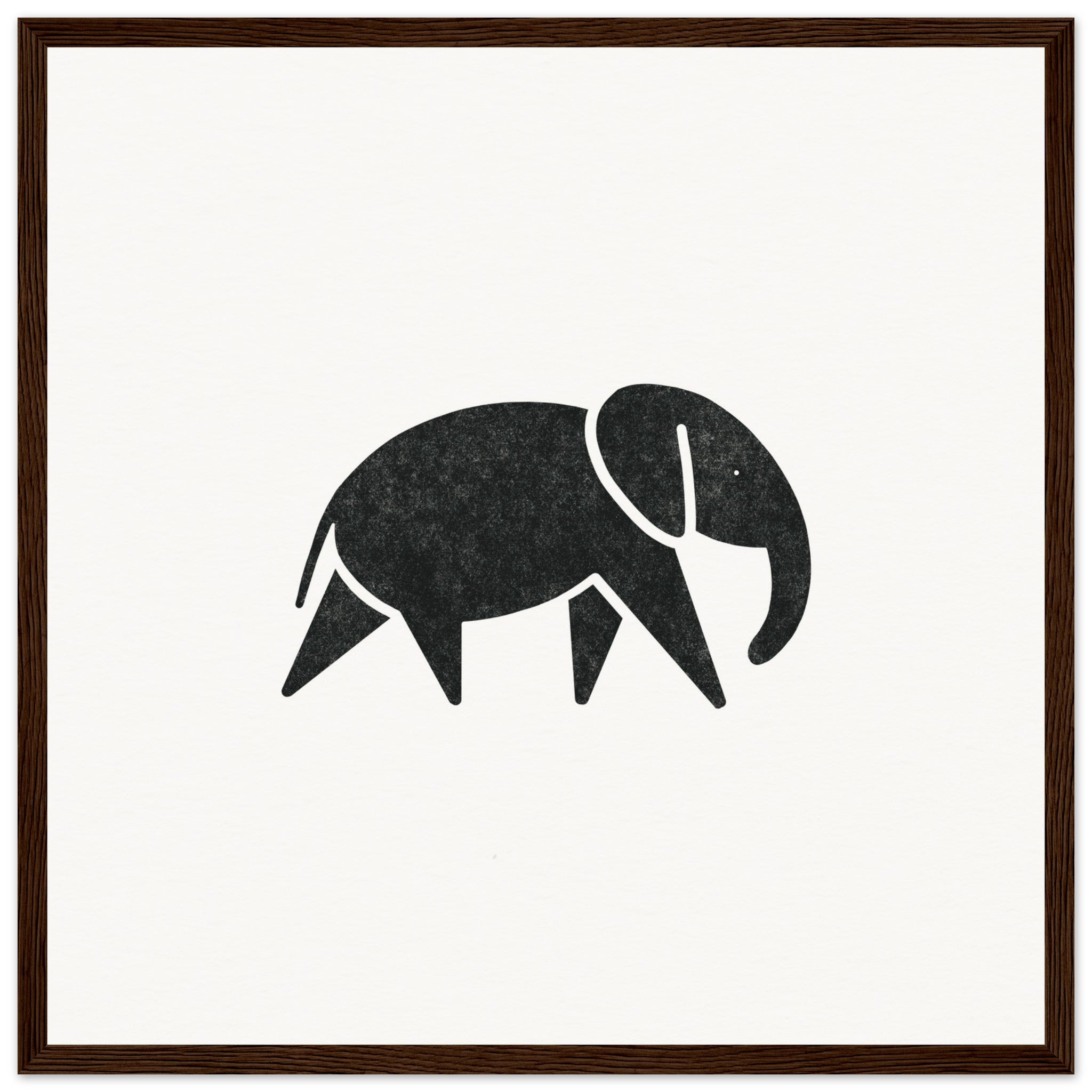 Walking Elephant [framed print] - Minimalist Art - Barbara Gomes Arts