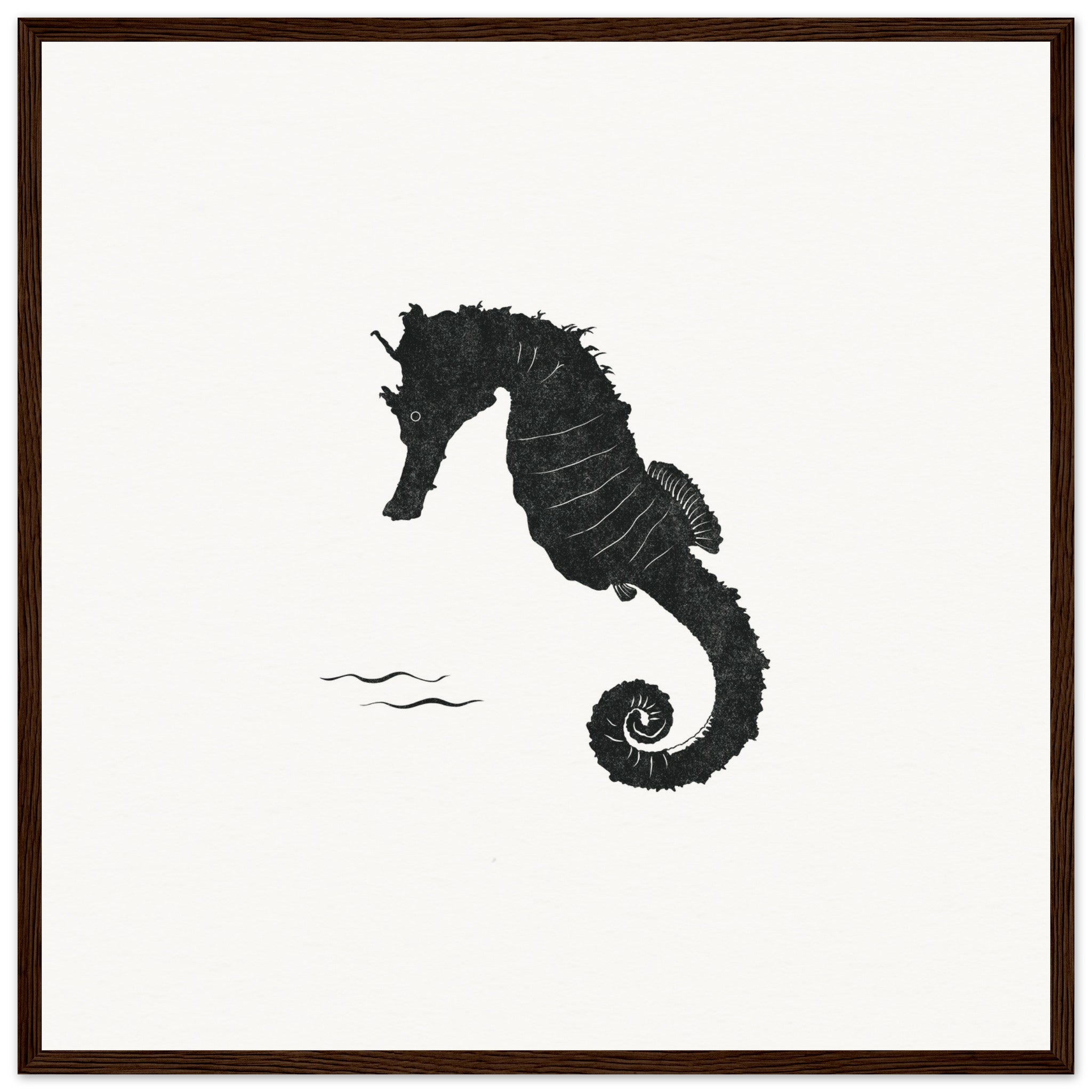 Seahorse [framed print] - Minimalist Art - Barbara Gomes Arts