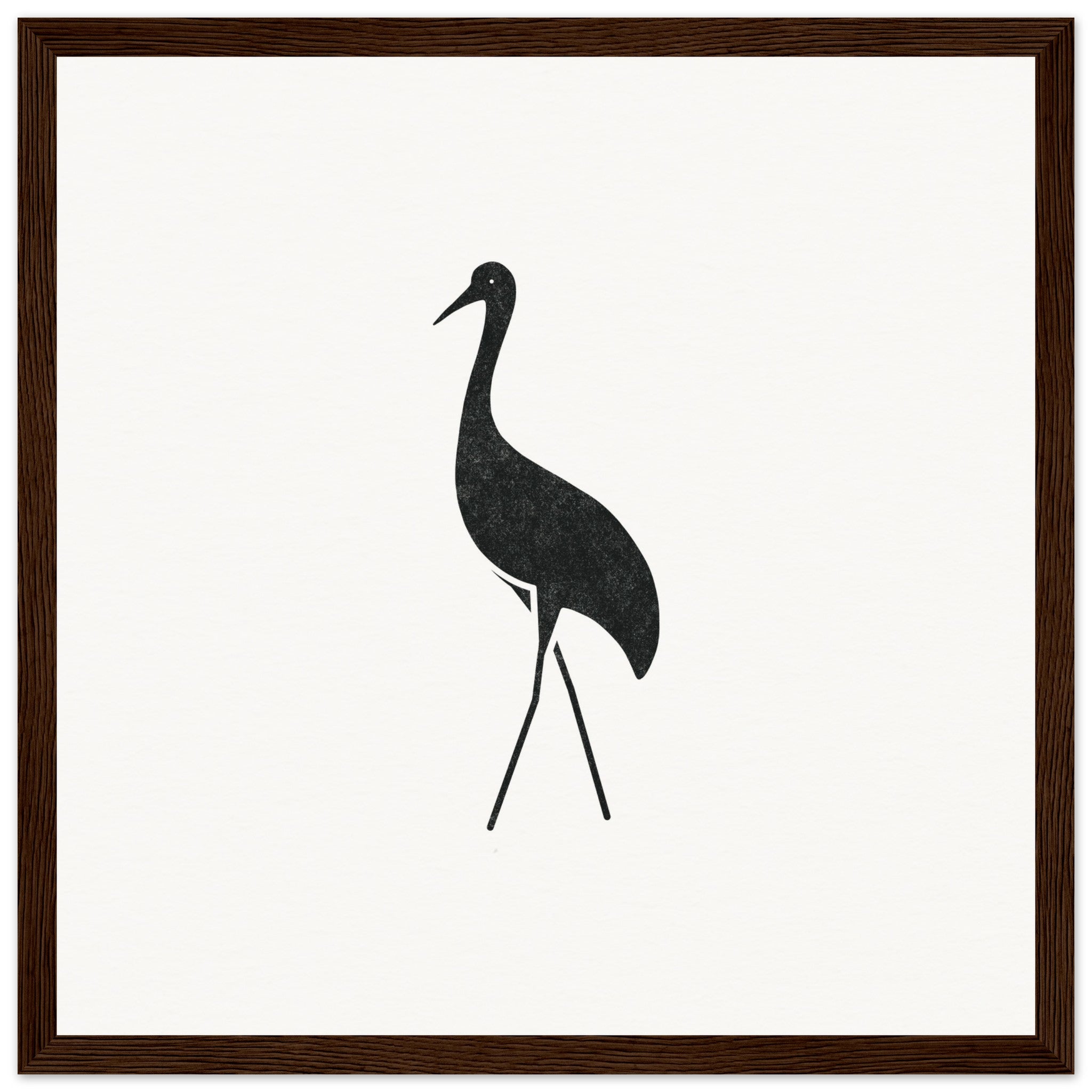 Sandhill Crane [framed print] - Minimalist Art - Barbara Gomes Arts