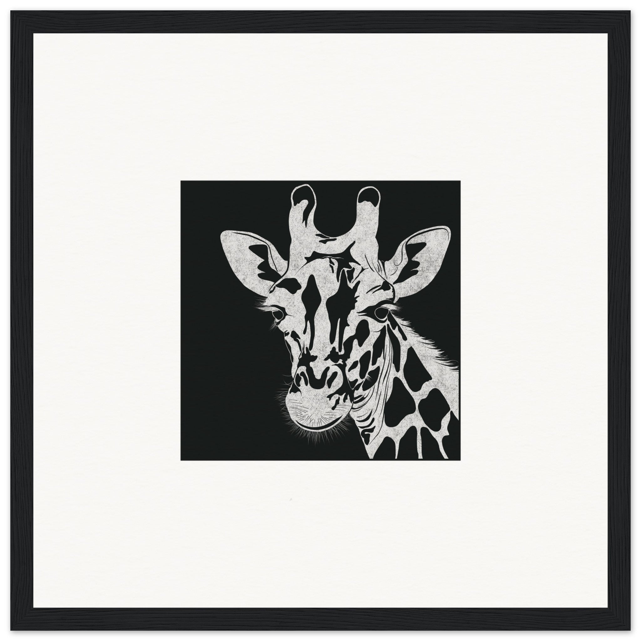 Giraffe [framed print] - Minimalist Art - Barbara Gomes Arts
