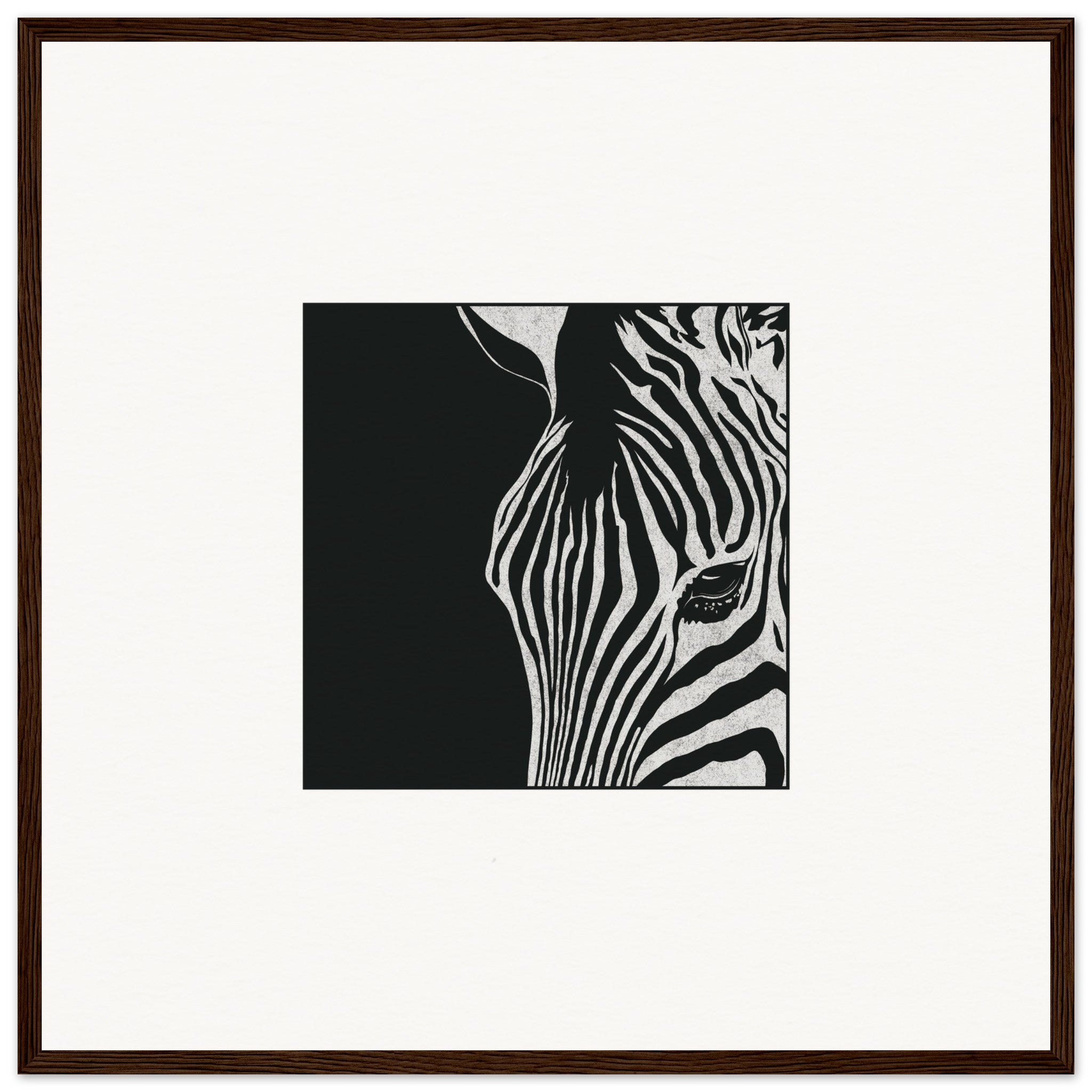 Zebra [framed print] - Minimalist Art - Barbara Gomes Arts