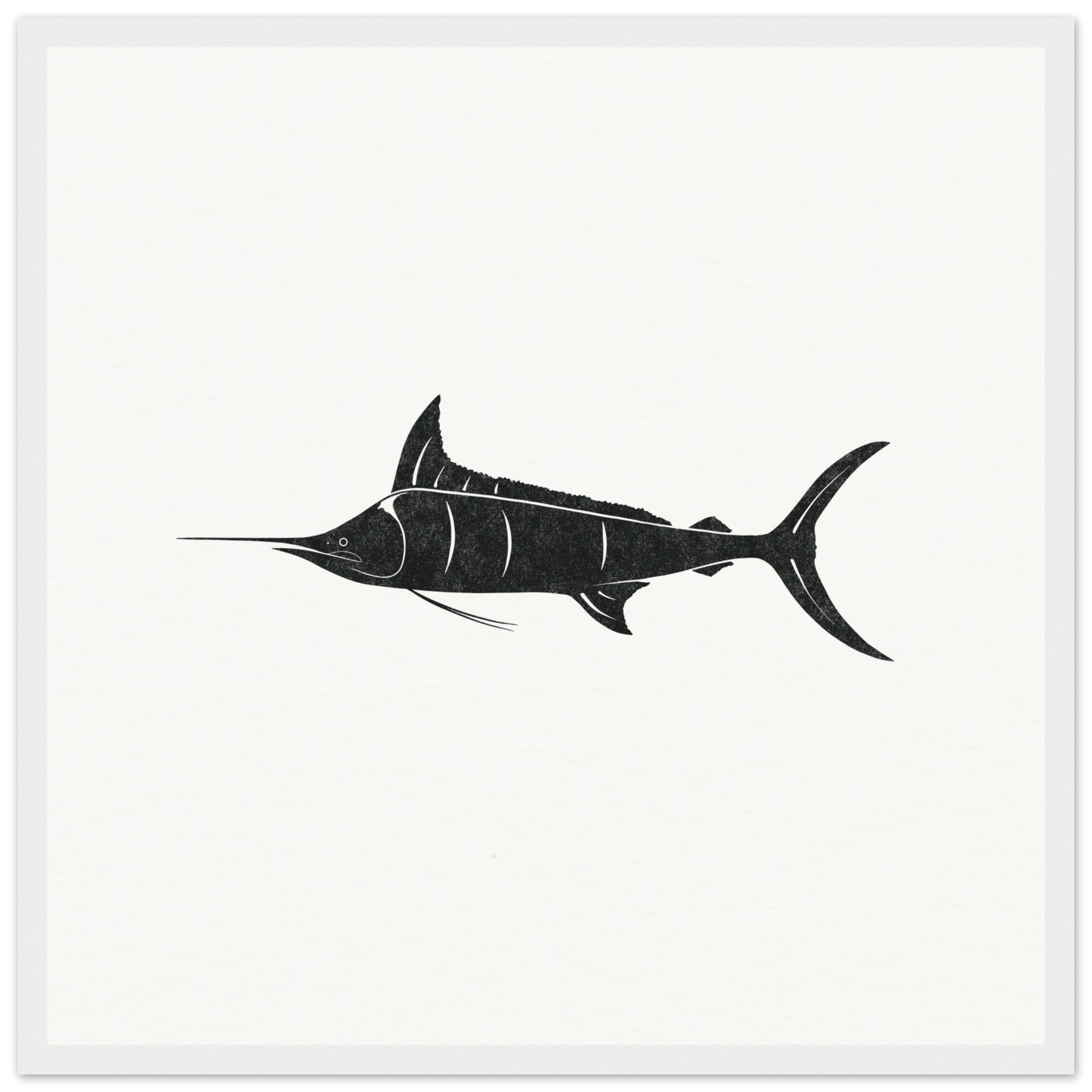 Marlin Fish [framed print] - Minimalist Art - Barbara Gomes Arts