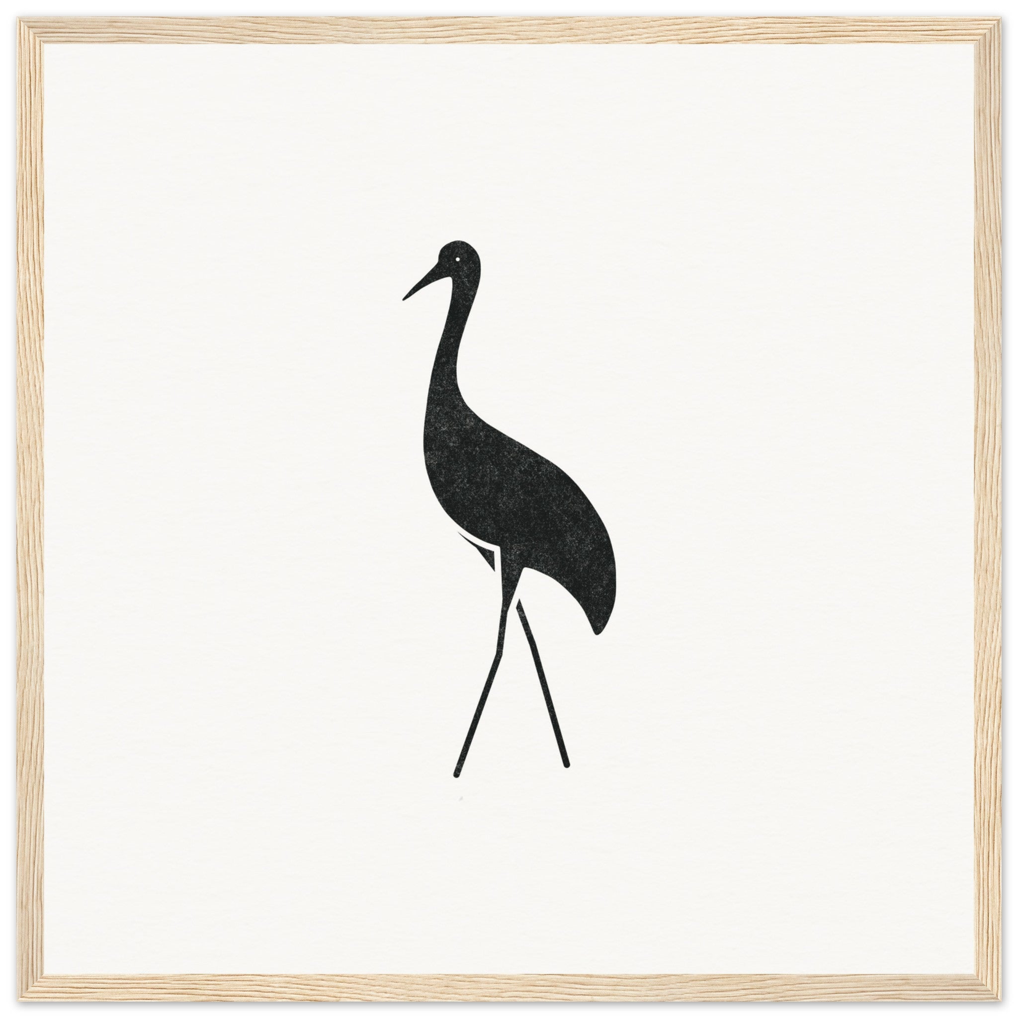 Sandhill Crane [framed print] - Minimalist Art - Barbara Gomes Arts