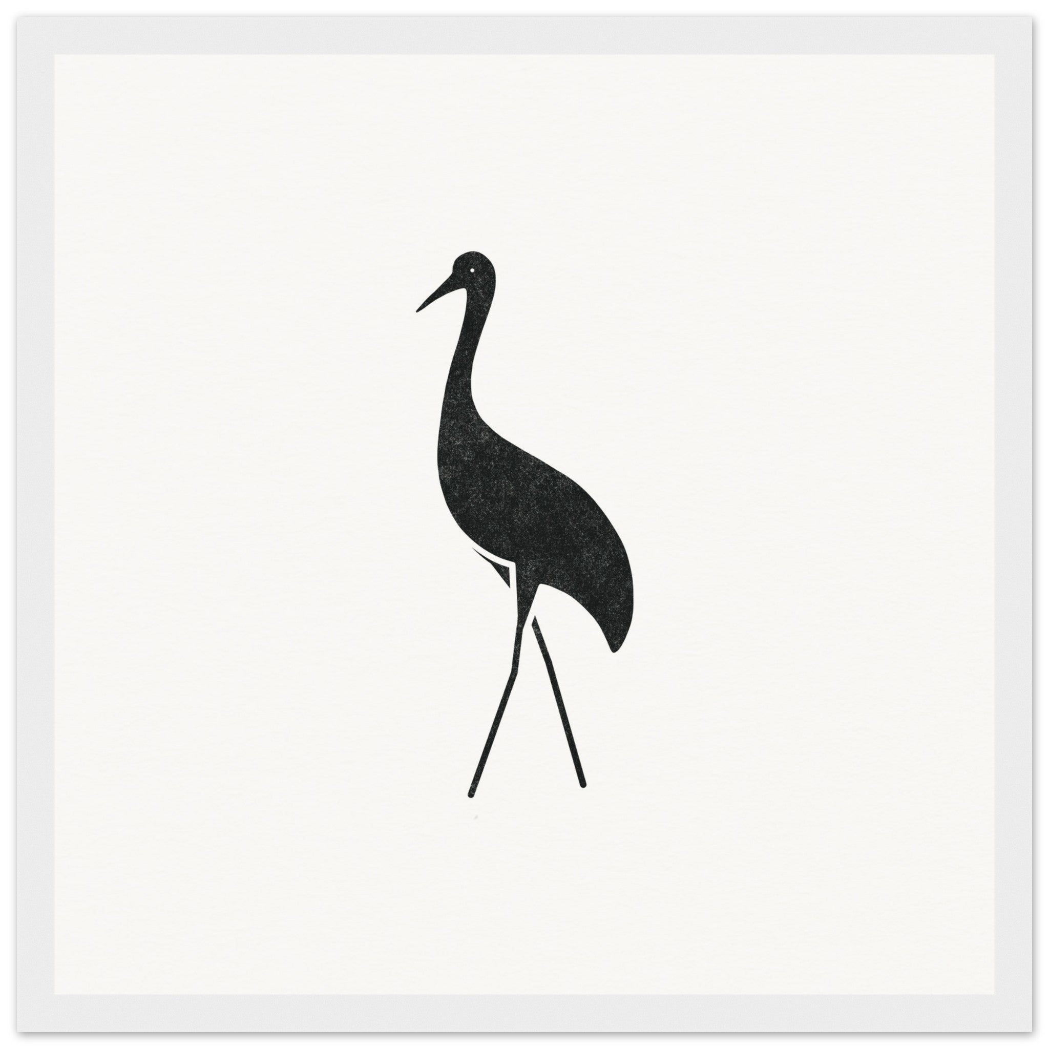 Sandhill Crane [framed print] - Minimalist Art - Barbara Gomes Arts