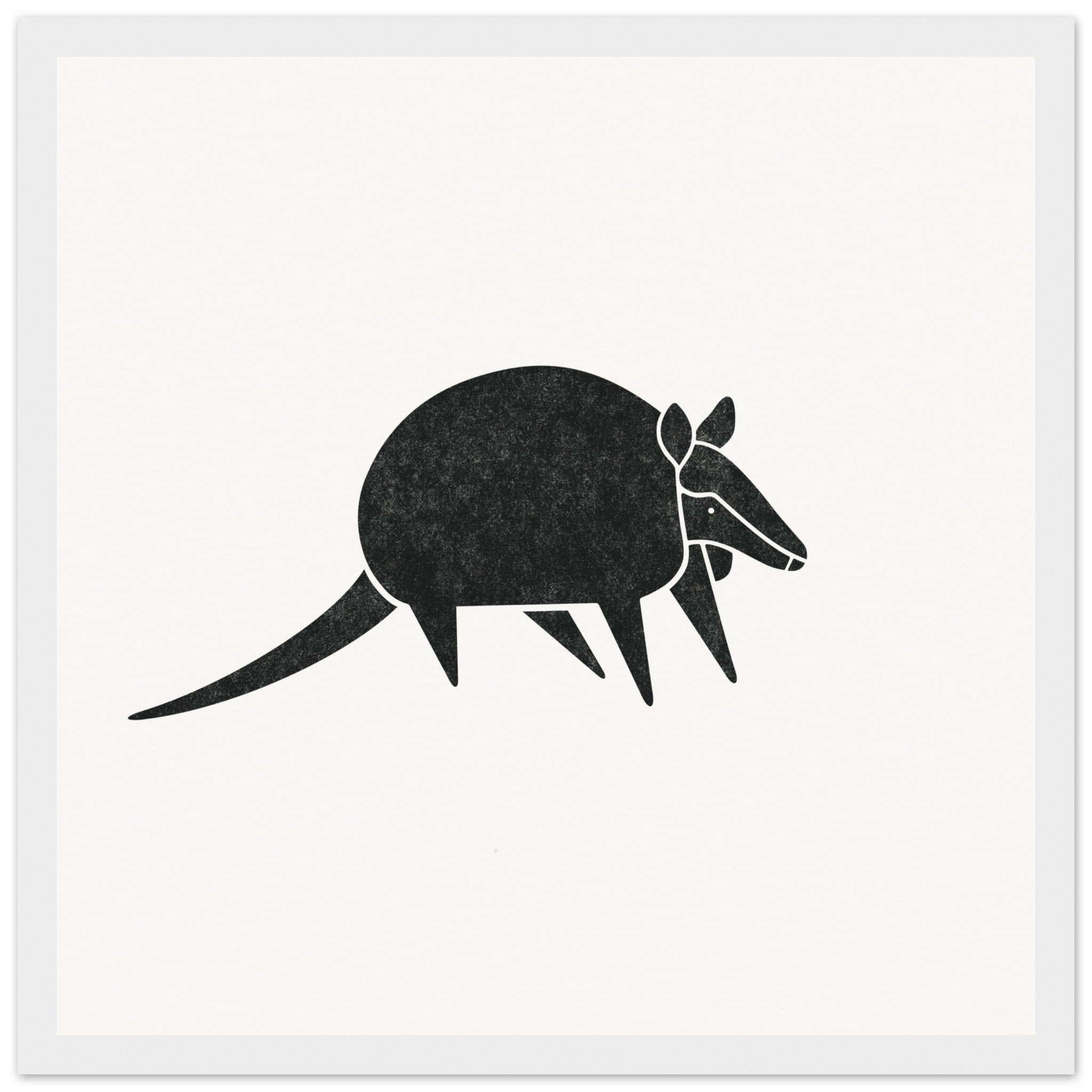 Armadillo [framed print] - Minimalist Art - Barbara Gomes Arts
