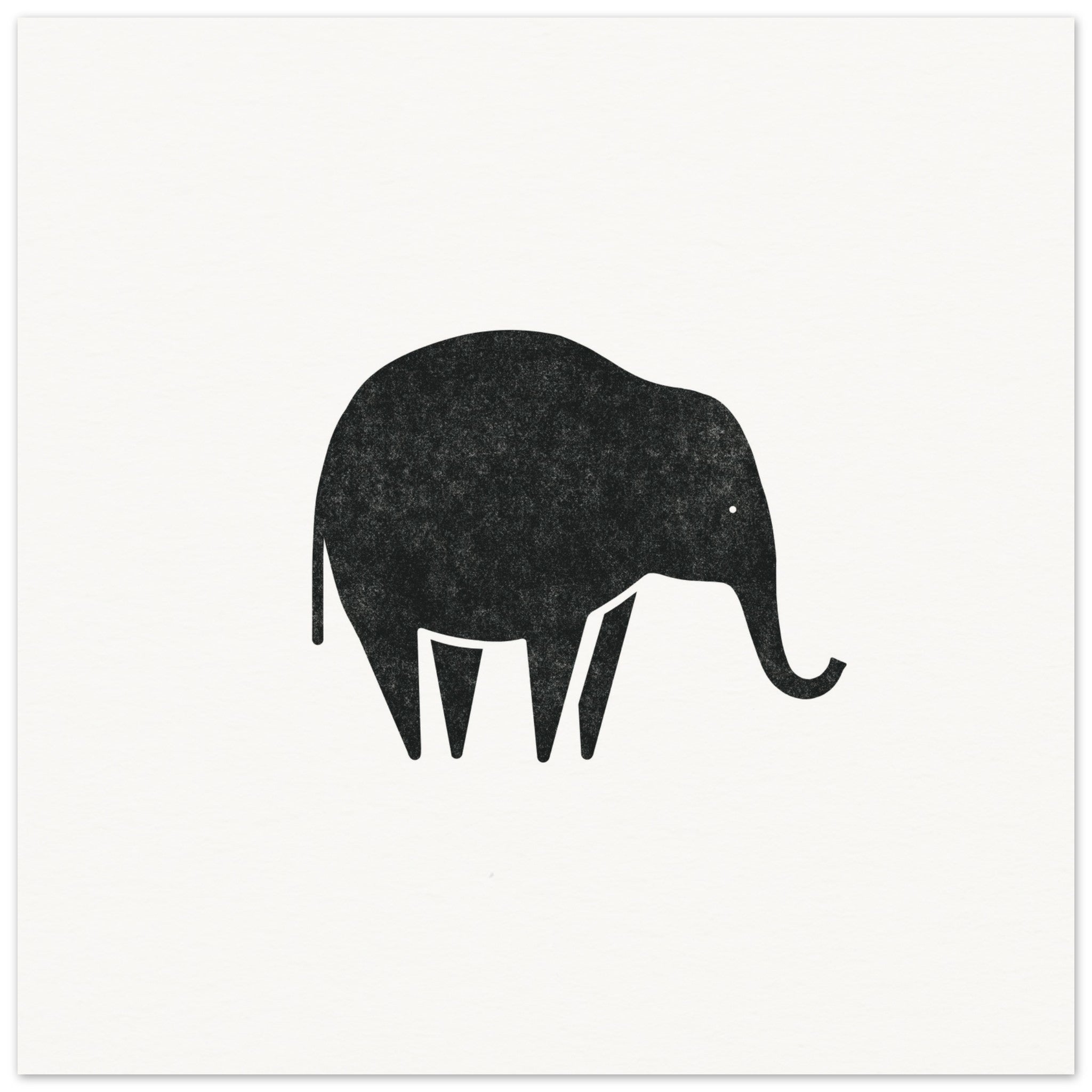 Standing Elephant [unframed poster] - Minimalist Art - Barbara Gomes Arts