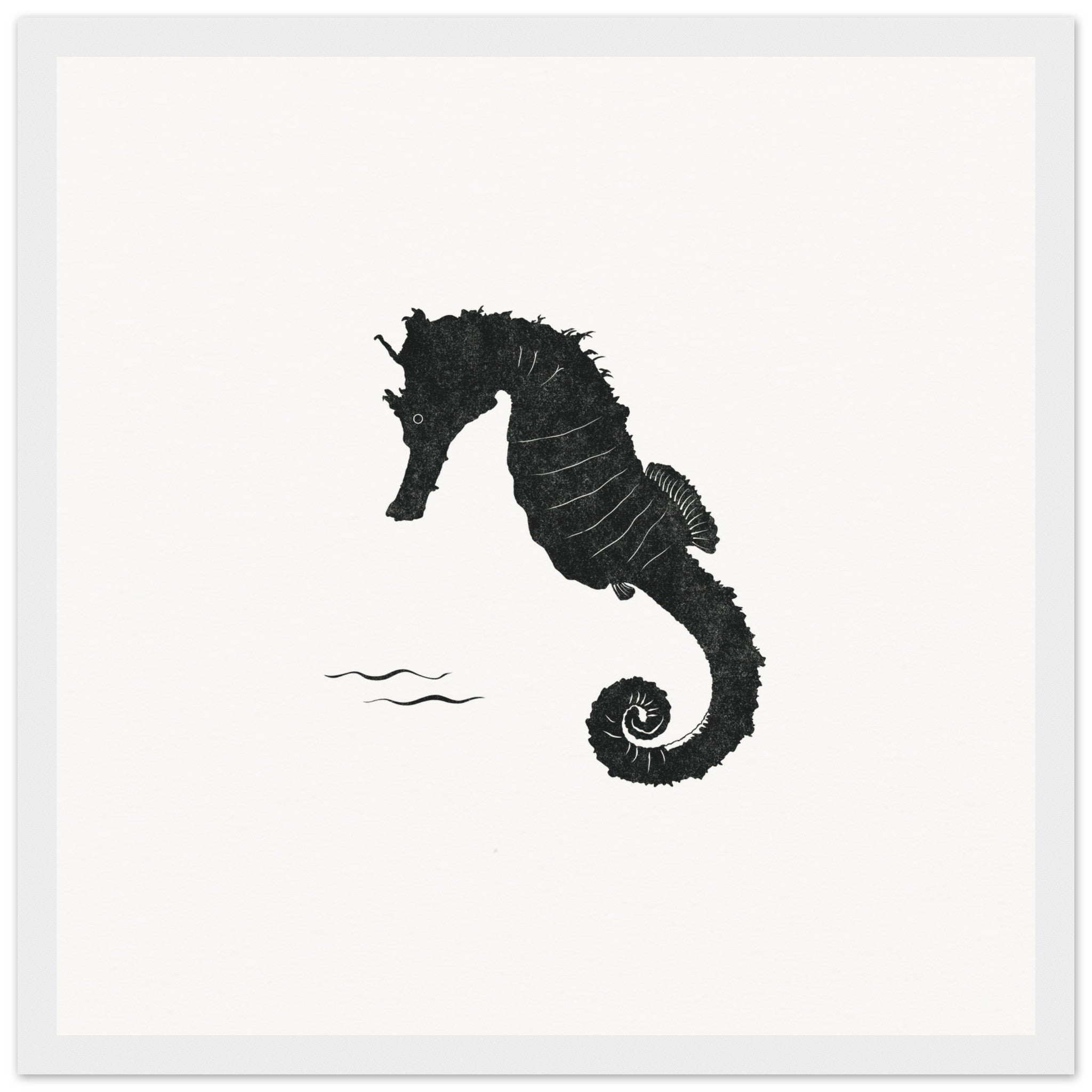 Seahorse [framed print] - Minimalist Art - Barbara Gomes Arts