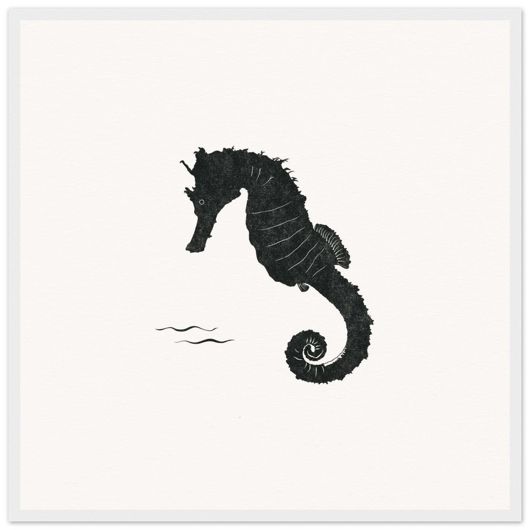 Seahorse [framed print] - Minimalist Art - Barbara Gomes Arts