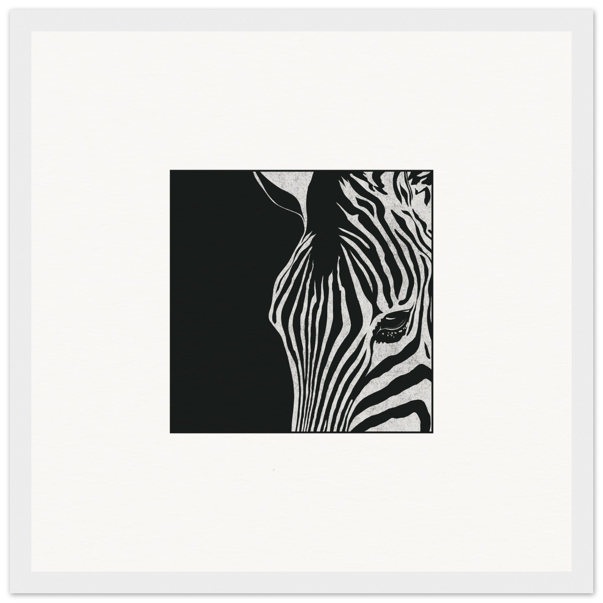 Zebra [framed print] - Minimalist Art - Barbara Gomes Arts