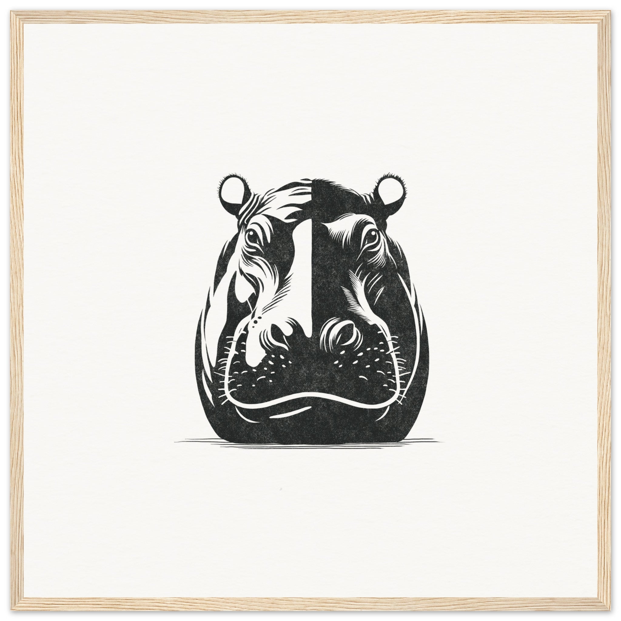 Hippo [framed print] - Minimalist Art - Barbara Gomes Arts