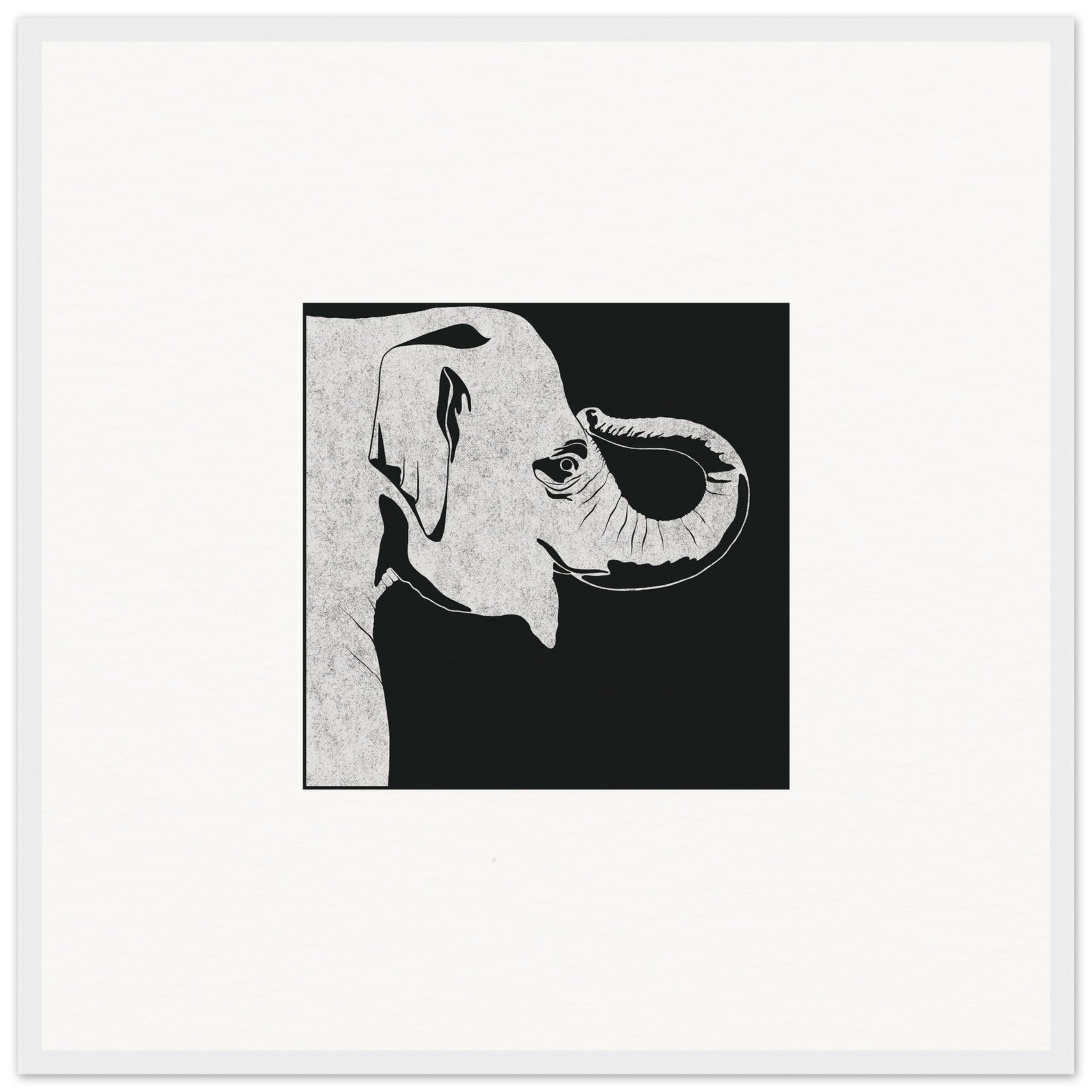 African Elephant [framed print] - Minimalist Art - Barbara Gomes Arts