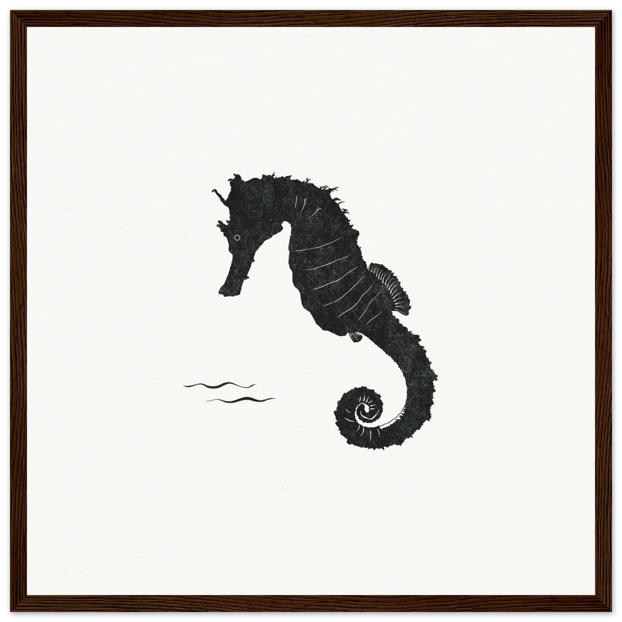 Seahorse [framed print] - Minimalist Art - Barbara Gomes Arts
