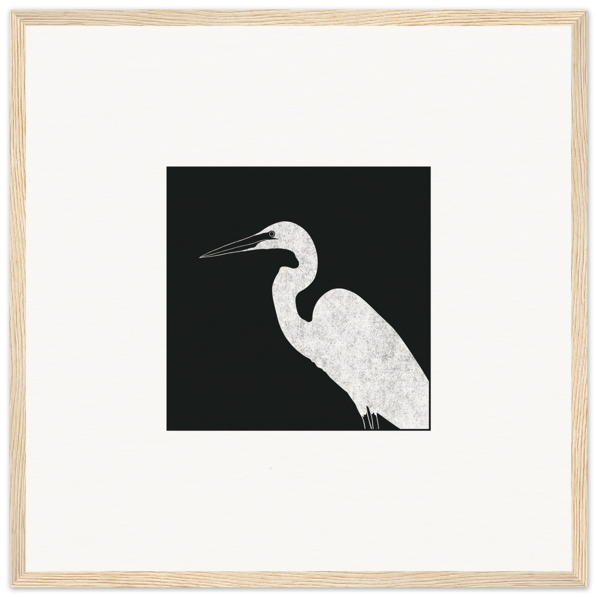 Great Egret [framed print] - Minimalist Art - Barbara Gomes Arts