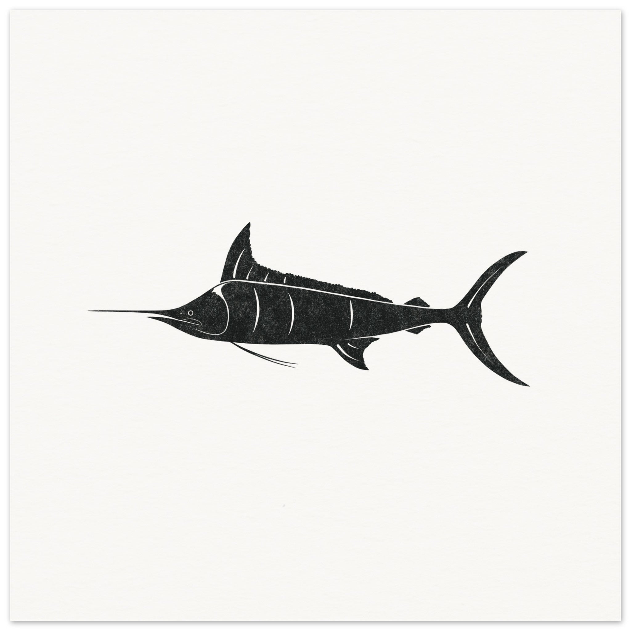 Marlin Fish [unframed poster] - Minimalist Art - Barbara Gomes Arts